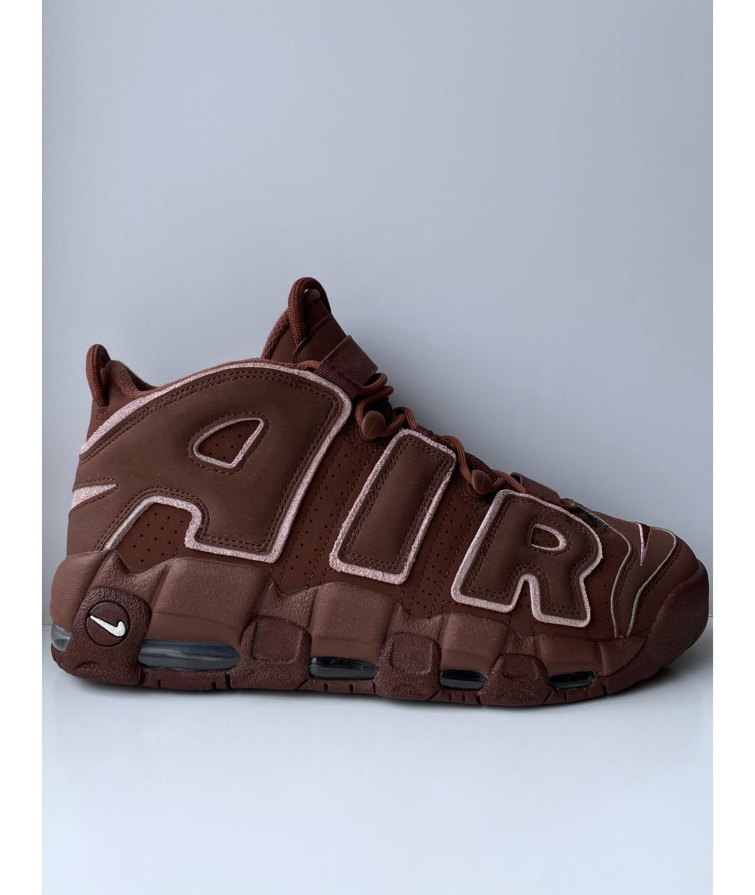 NIKE Коричневые нубуковые высокие кроссовки / кеды, фото 9