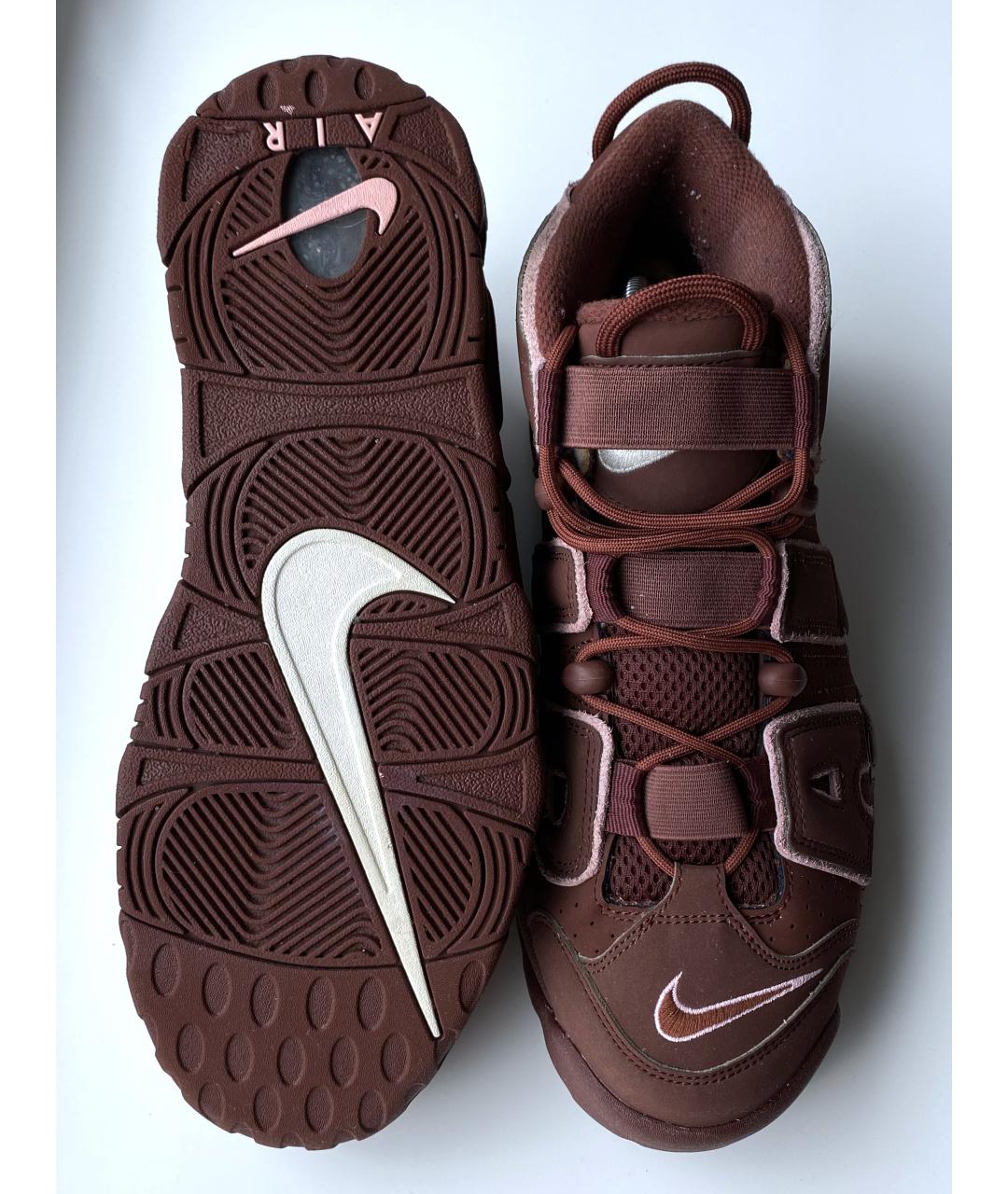 NIKE Коричневые нубуковые высокие кроссовки / кеды, фото 3