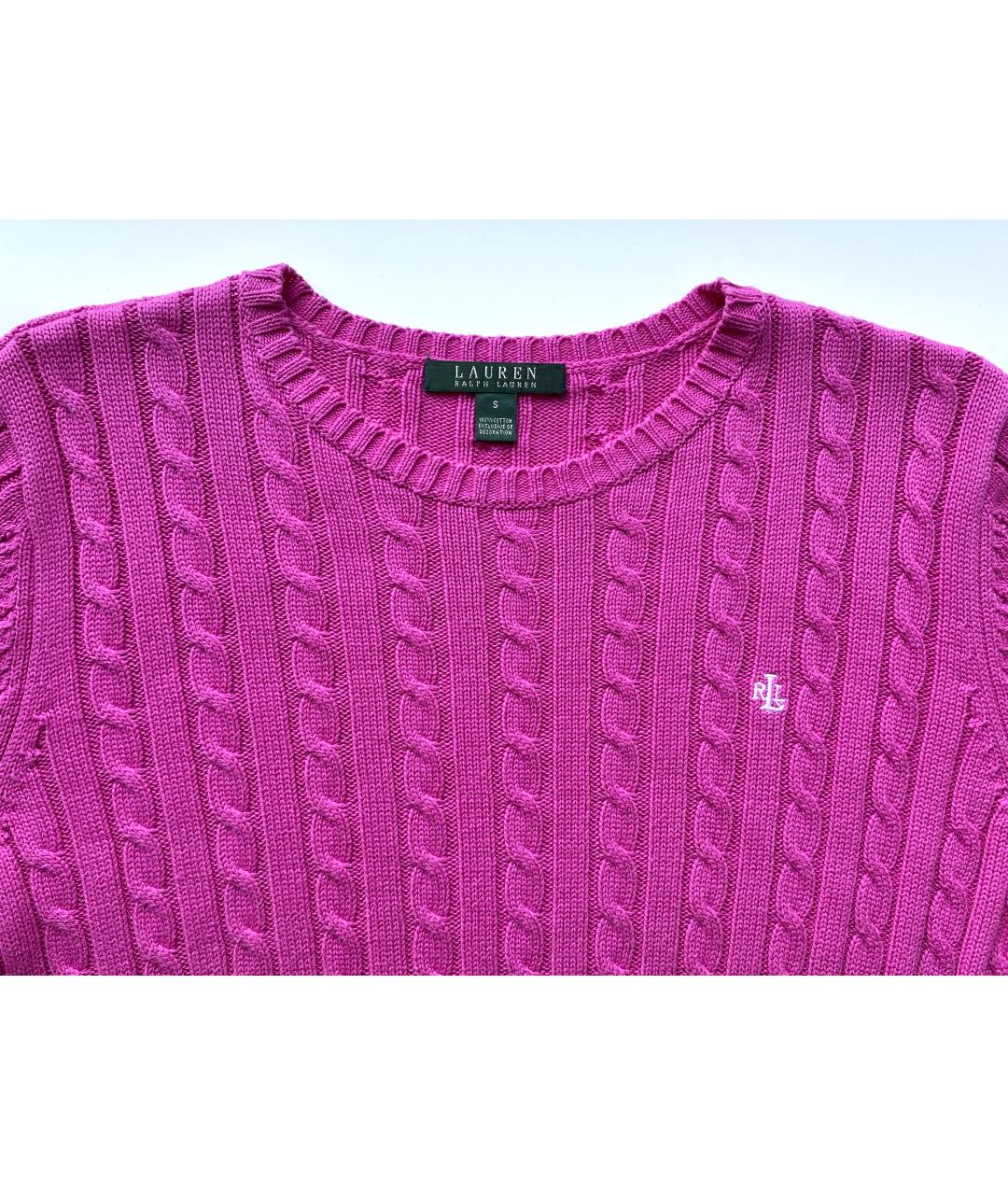 RALPH LAUREN Фуксия хлопковый джемпер / свитер, фото 2