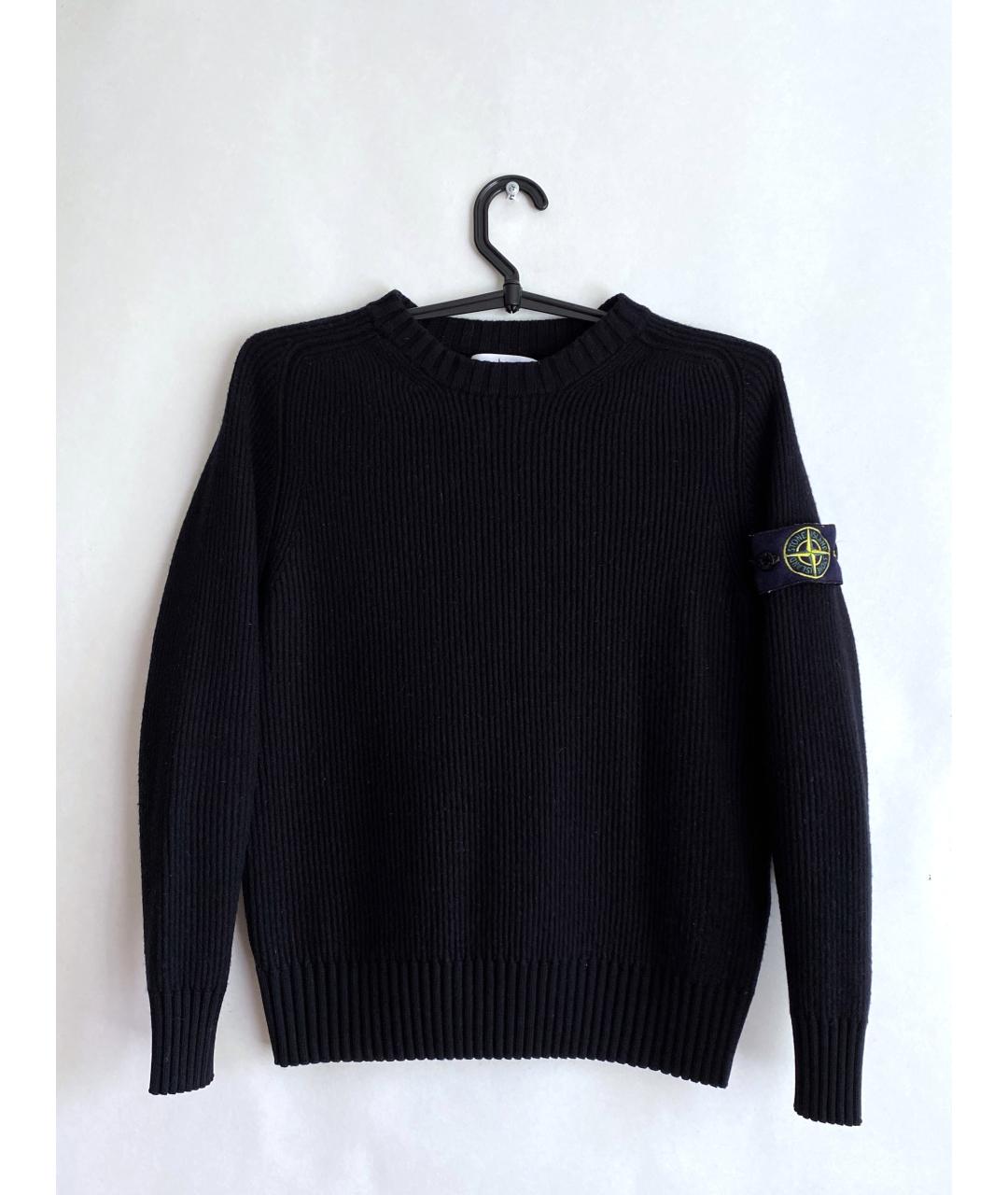 STONE ISLAND Черный шерстяной джемпер / свитер, фото 8