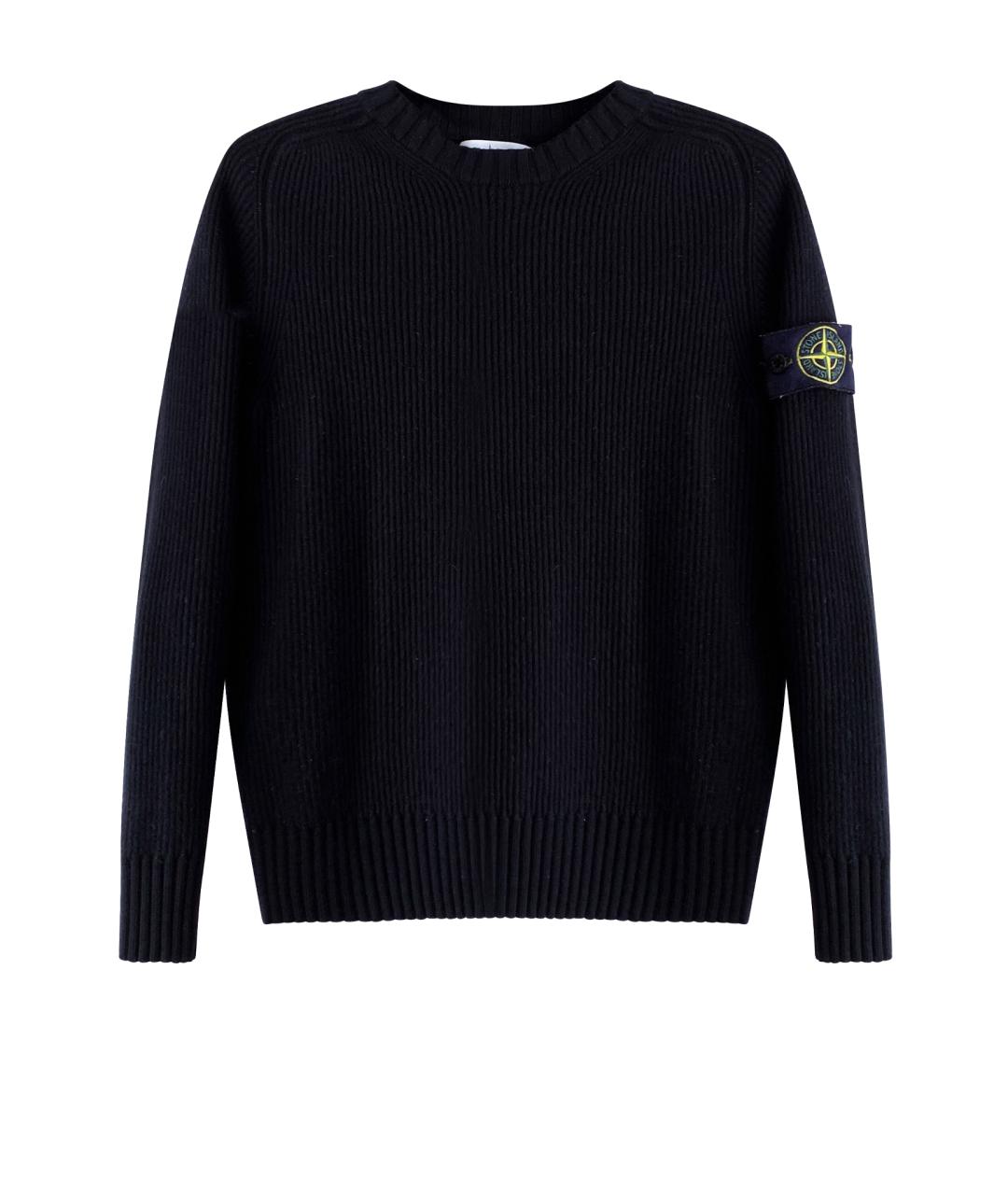 STONE ISLAND Черный шерстяной джемпер / свитер, фото 1