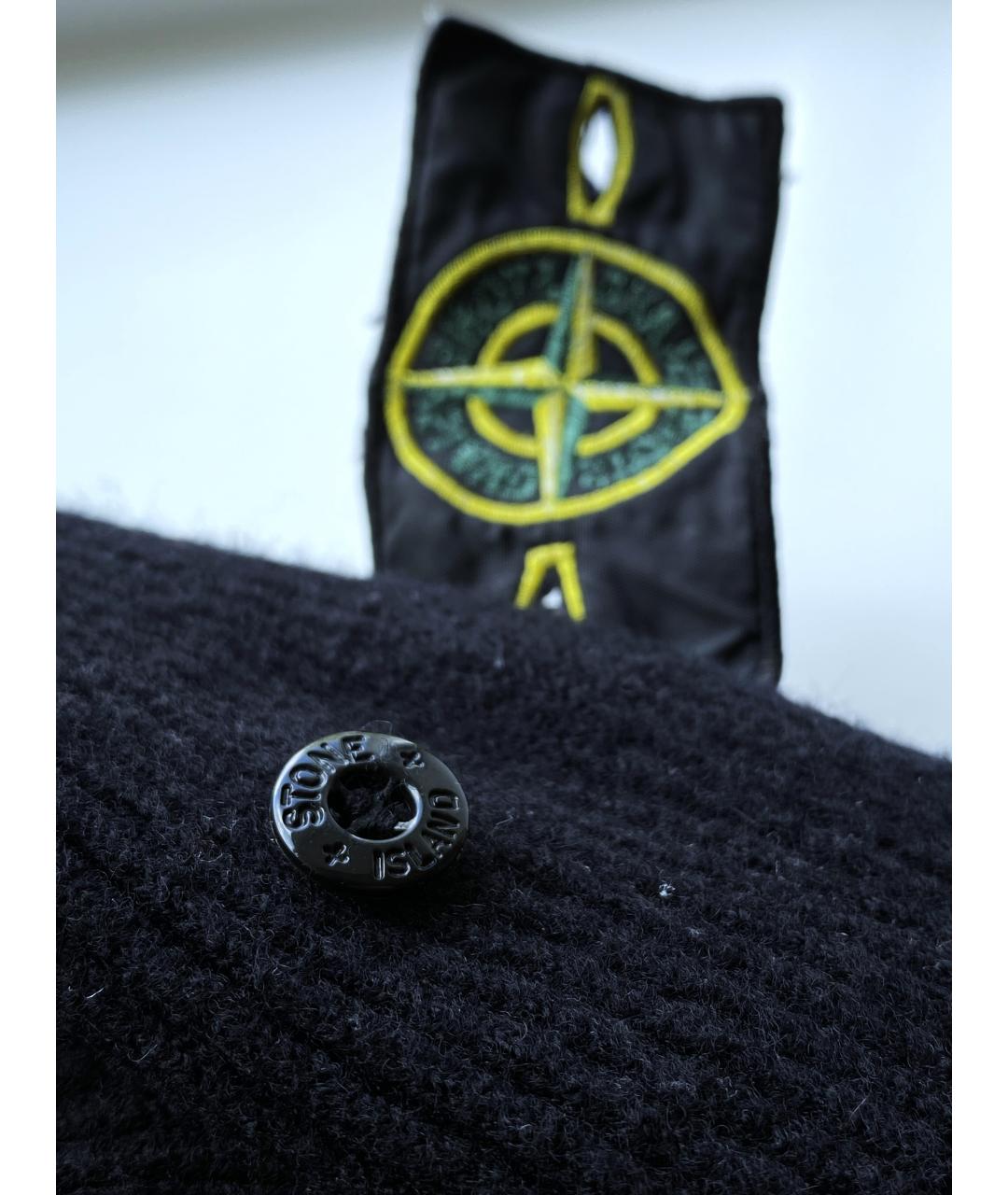 STONE ISLAND Черный шерстяной джемпер / свитер, фото 3