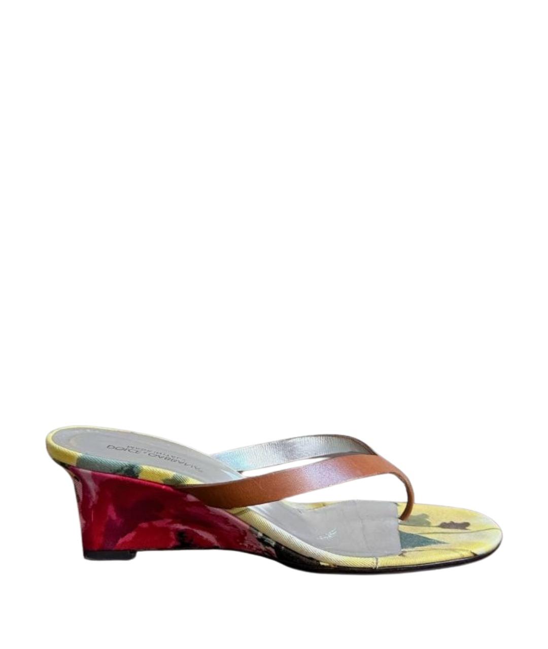 DOLCE&GABBANA Мульти текстильные мюли, фото 1