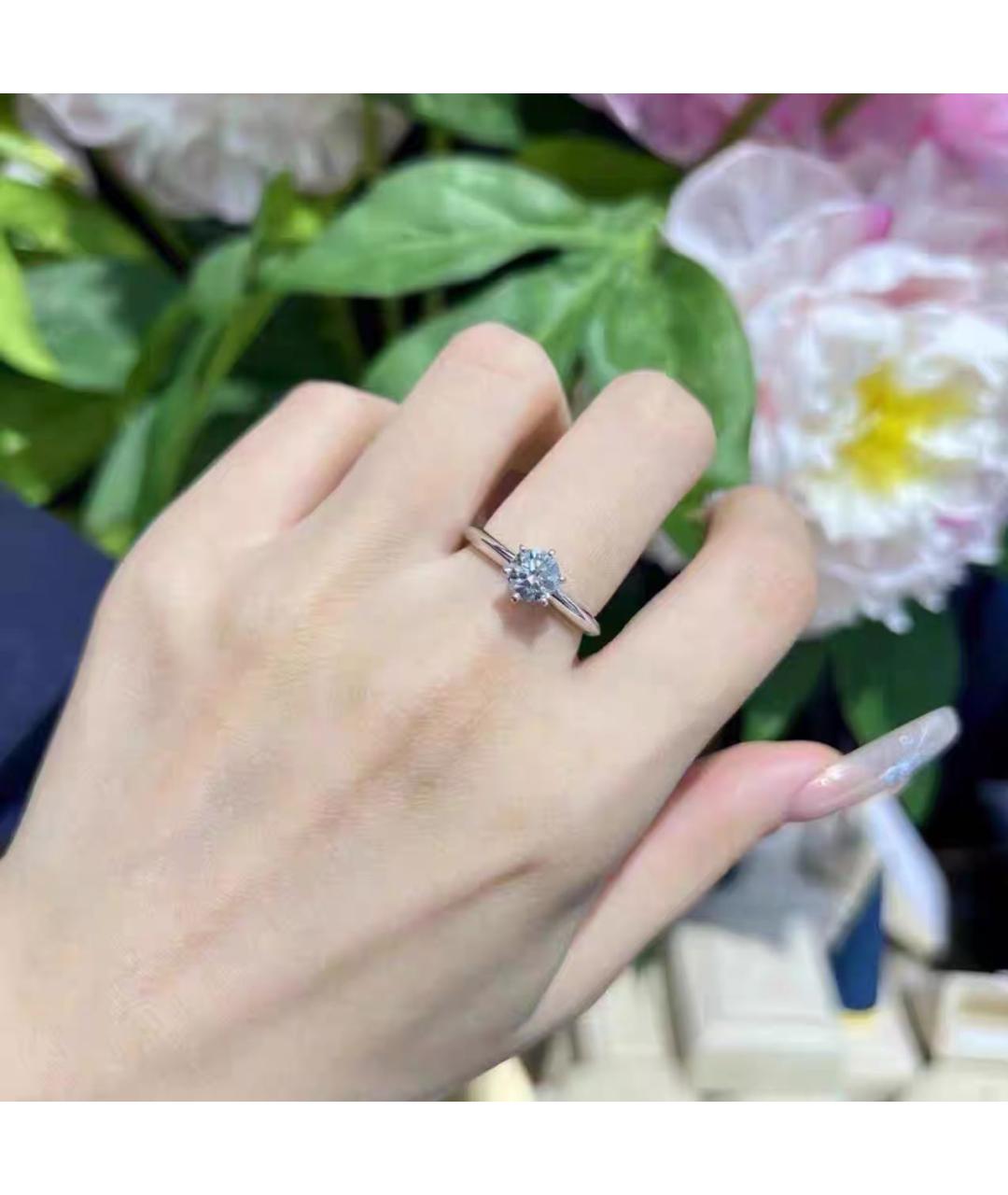 TIFFANY&CO Серебряное платиновое кольцо, фото 6