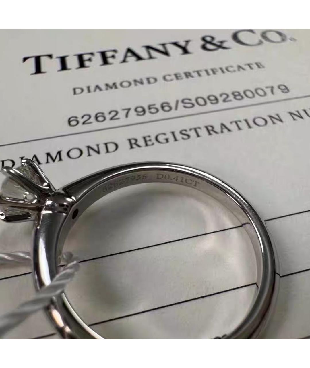 TIFFANY&CO Серебряное платиновое кольцо, фото 5