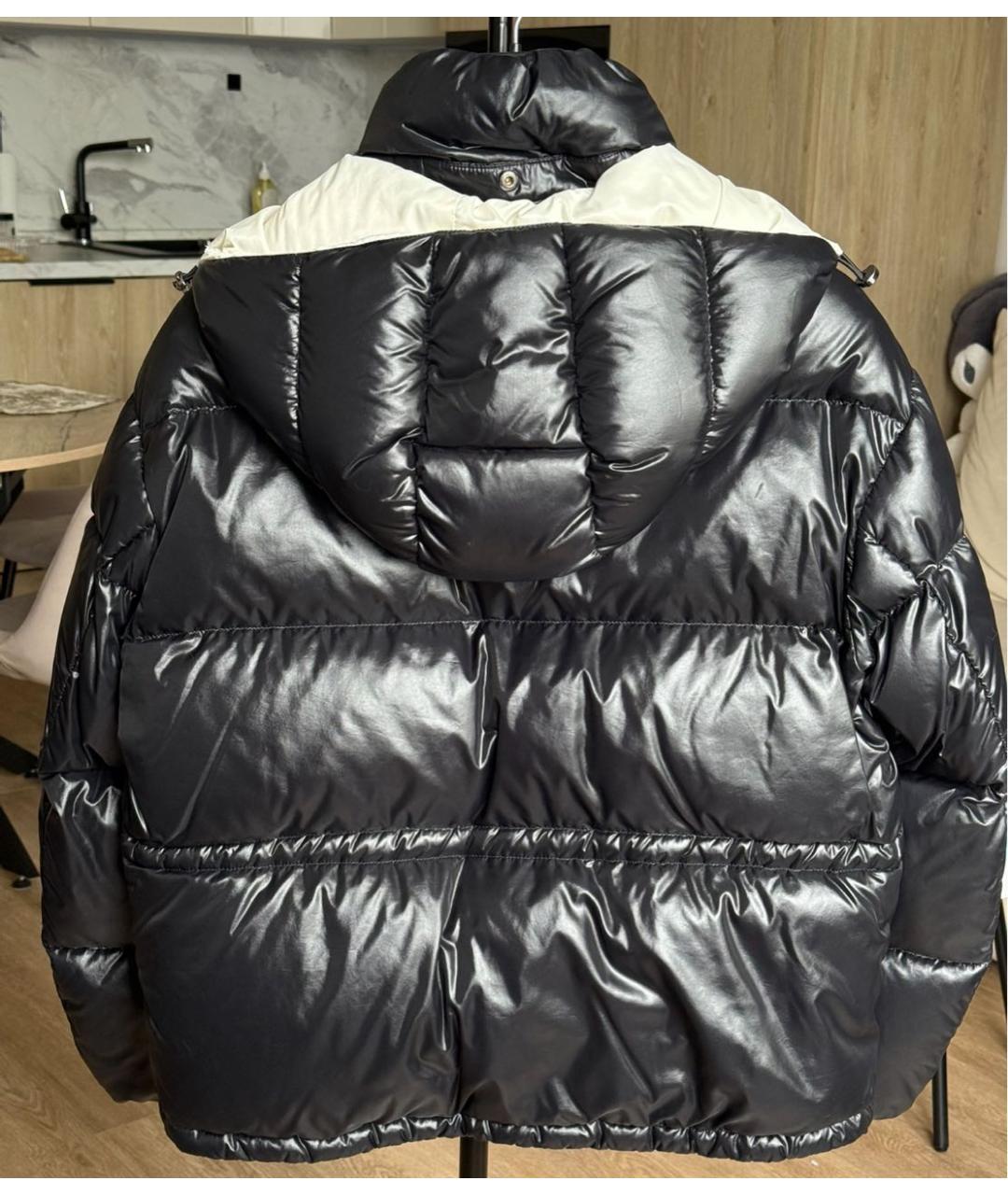 MONCLER Черный пуховик, фото 2