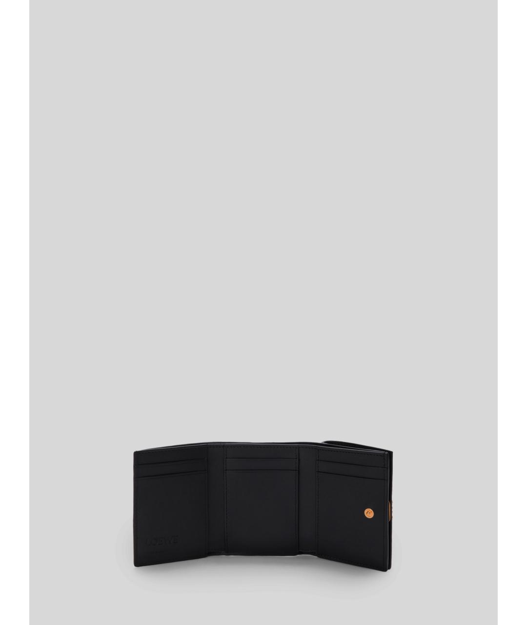 LOEWE Черный кожаный кошелек, фото 2