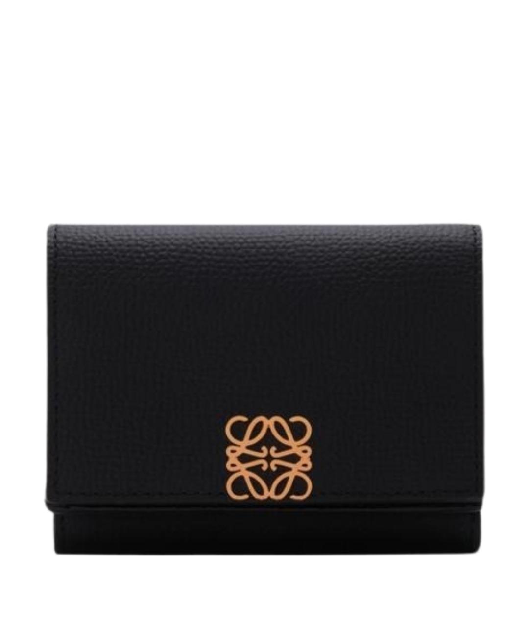 LOEWE Черный кожаный кошелек, фото 1
