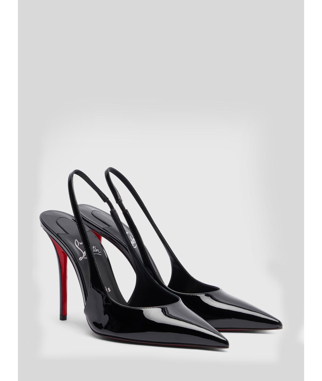 CHRISTIAN LOUBOUTIN Черные туфли из лакированной кожи, фото 2