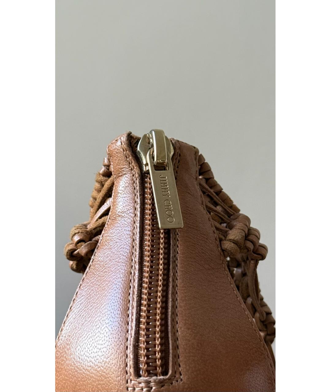 JIMMY CHOO Коричневые кожаные босоножки, фото 5
