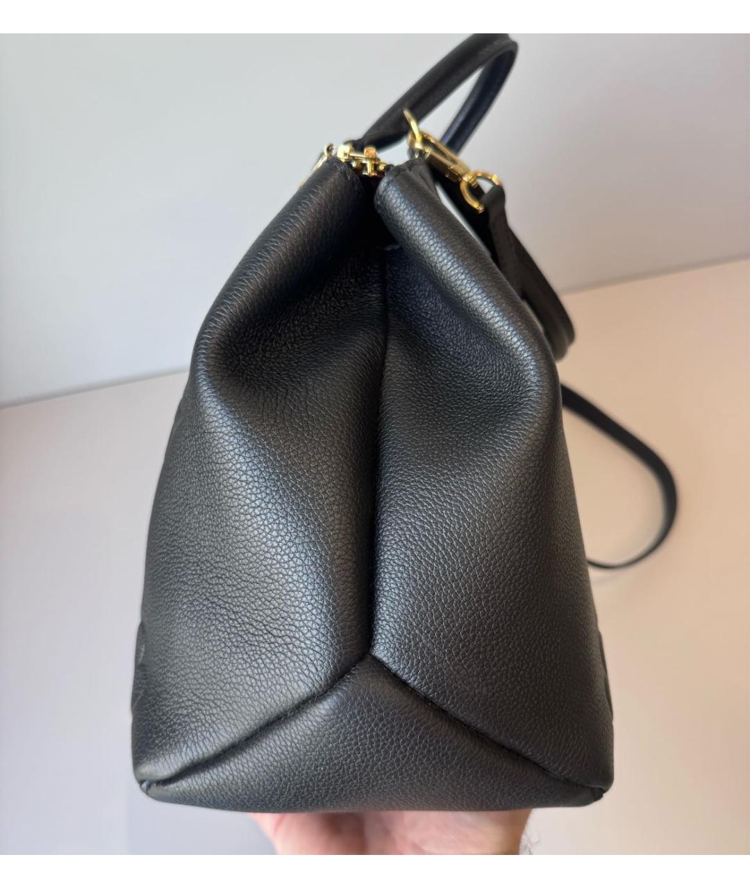 LOUIS VUITTON Черная кожаная сумка через плечо, фото 5