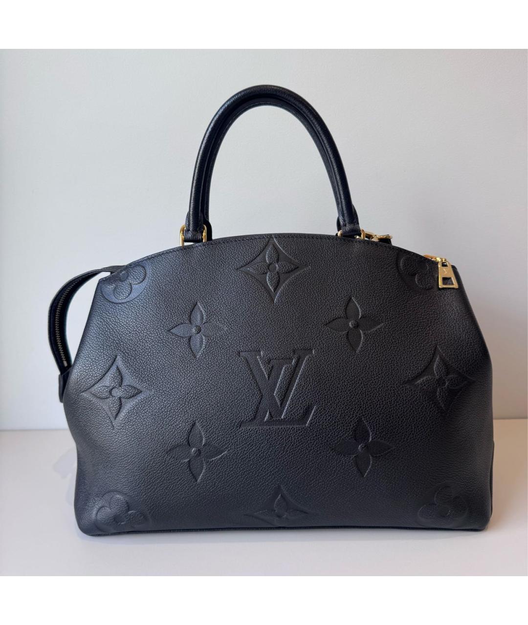 LOUIS VUITTON Черная кожаная сумка через плечо, фото 4