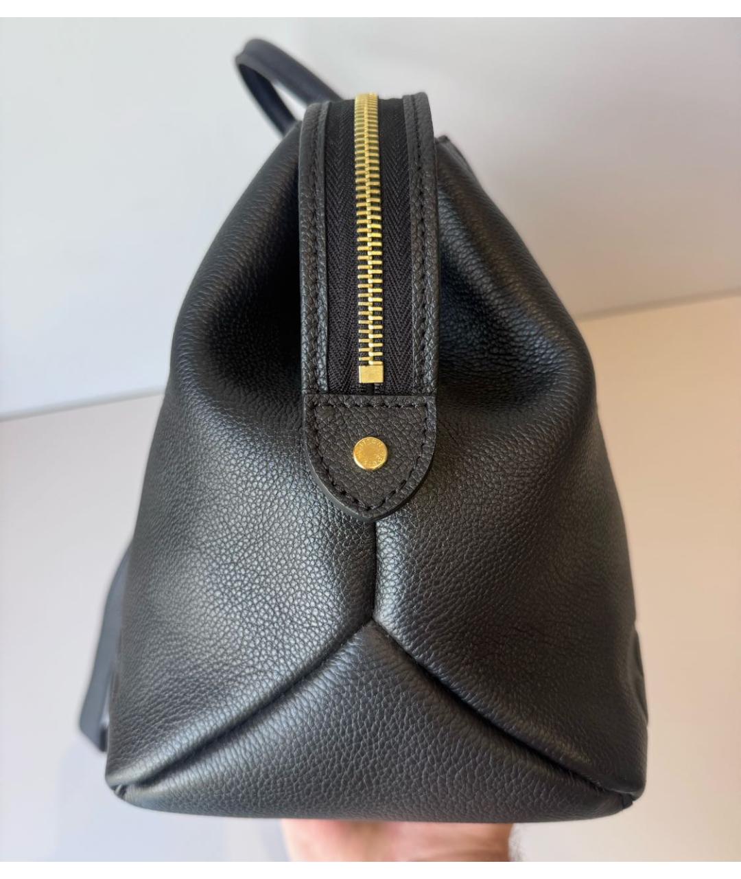 LOUIS VUITTON Черная кожаная сумка через плечо, фото 6
