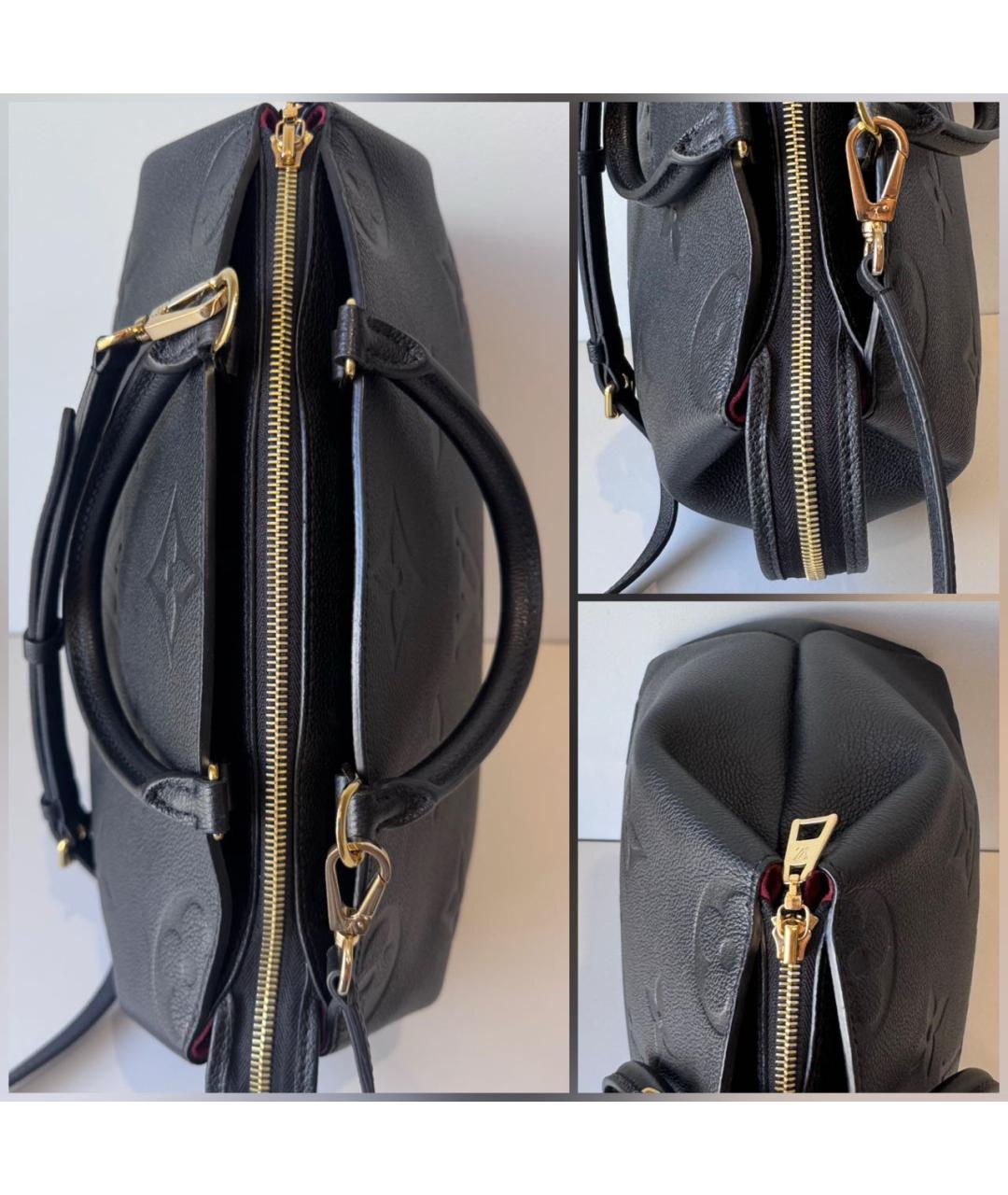 LOUIS VUITTON Черная кожаная сумка через плечо, фото 7