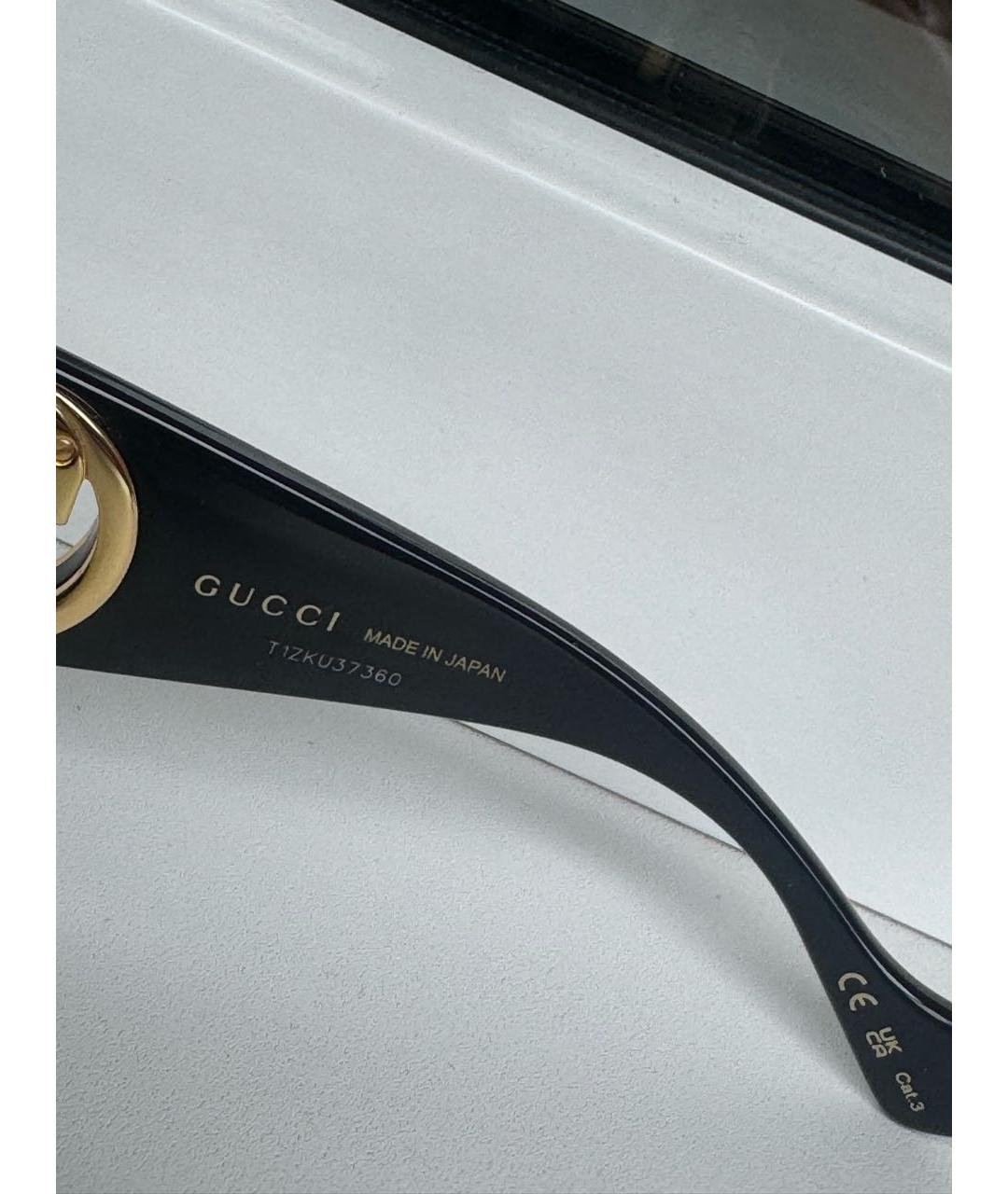 GUCCI Черные пластиковые солнцезащитные очки, фото 3