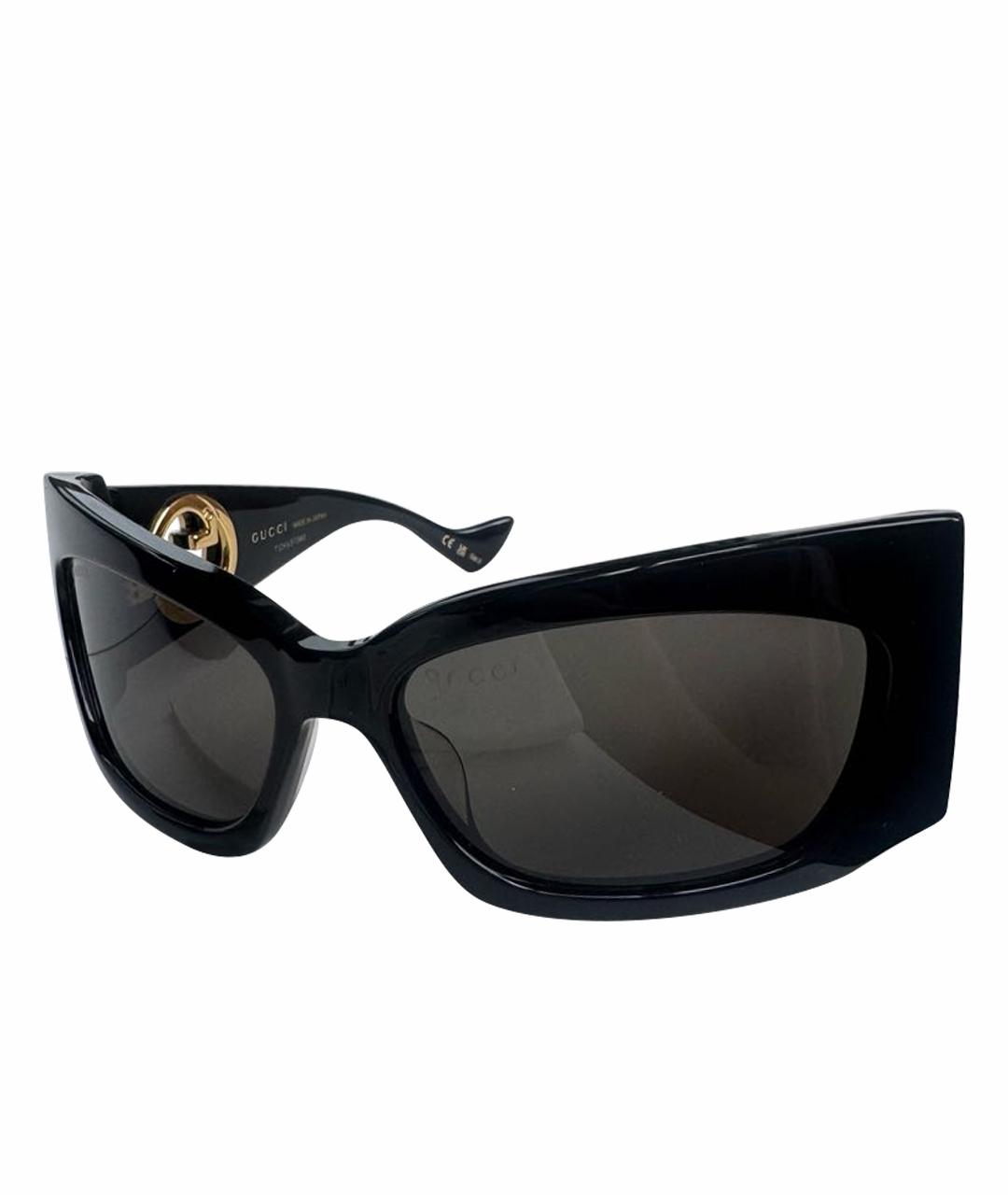 GUCCI Черные пластиковые солнцезащитные очки, фото 1