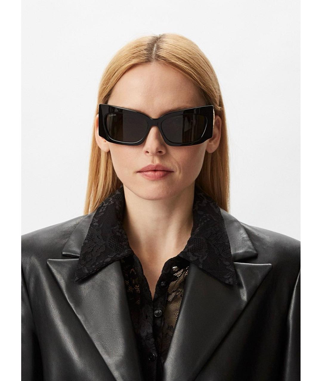 GUCCI Черные пластиковые солнцезащитные очки, фото 5
