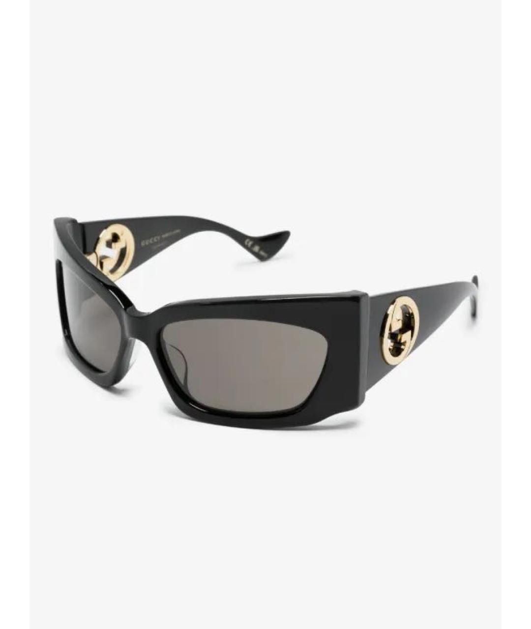 GUCCI Черные пластиковые солнцезащитные очки, фото 8