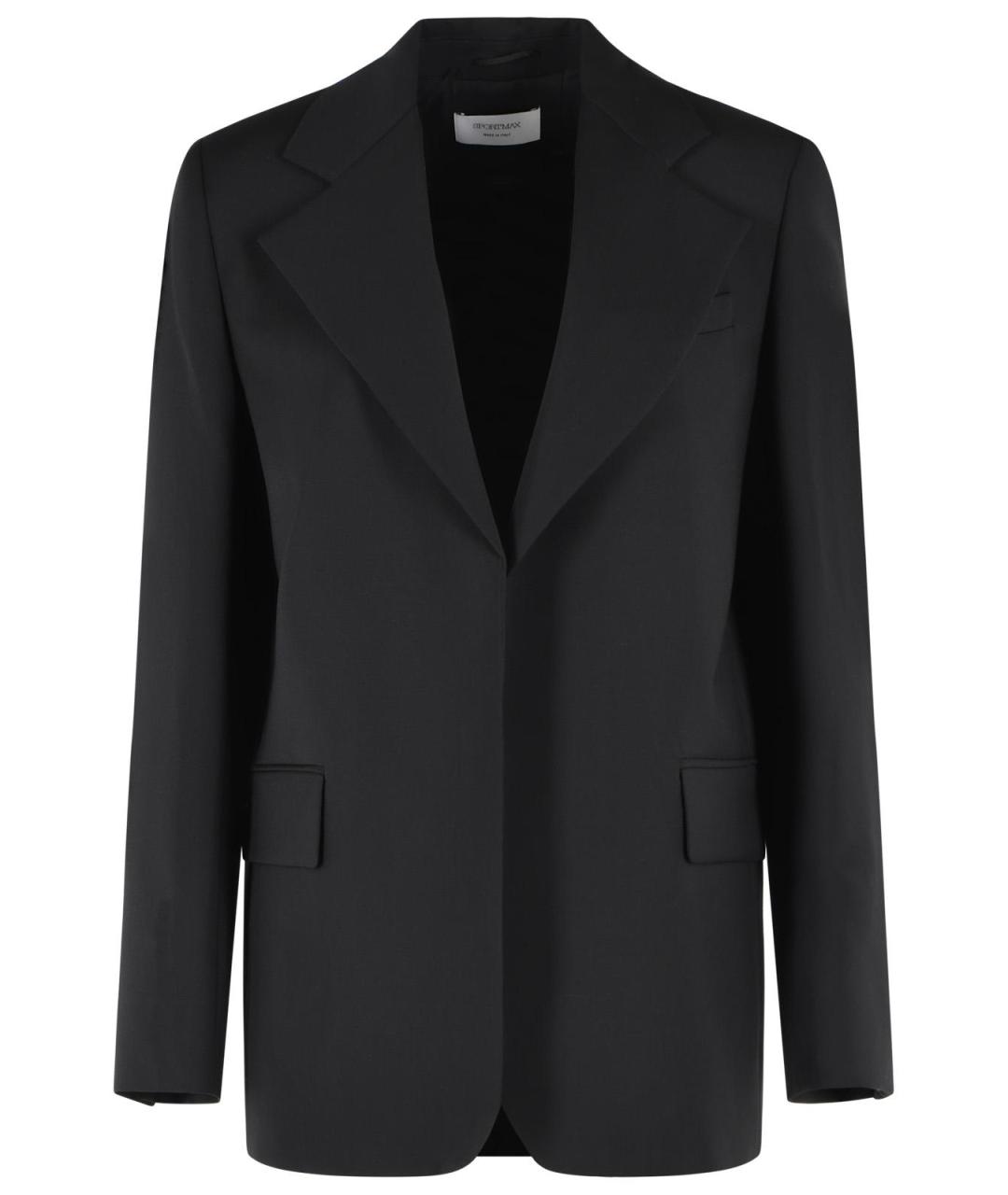 SPORTMAX Черный шерстяной жакет/пиджак, фото 1