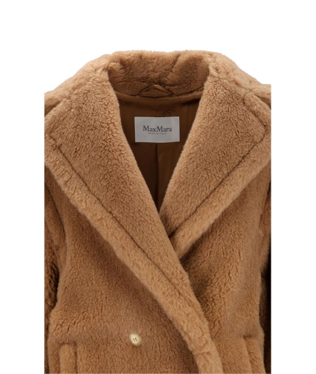 MAX MARA Бежевое шерстяное пальто, фото 4