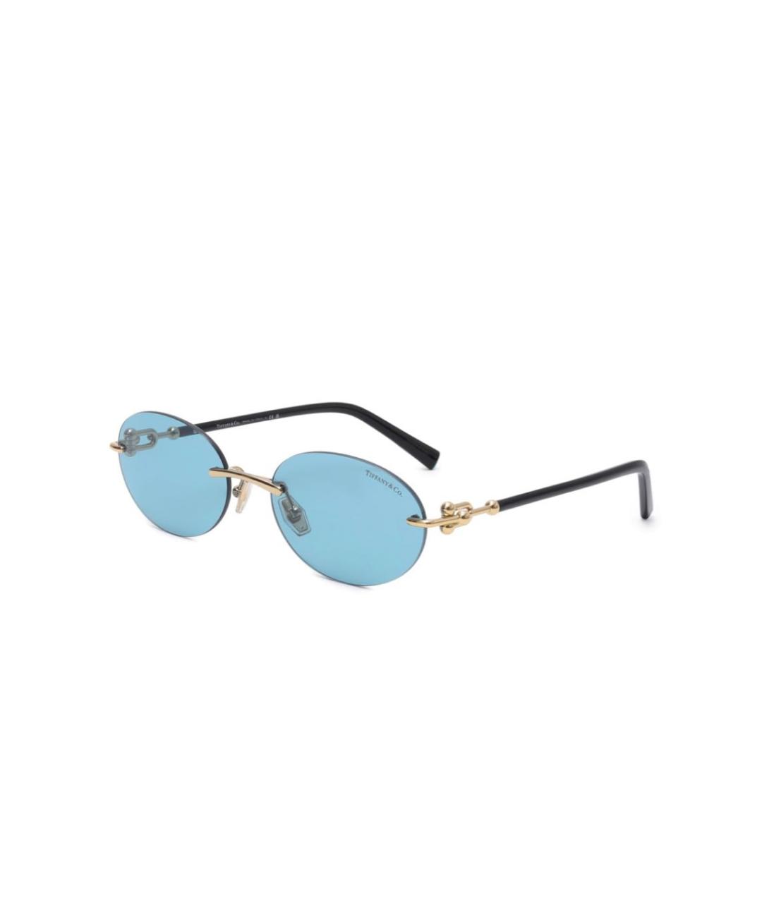 TIFFANY&CO Голубые металлические солнцезащитные очки, фото 2