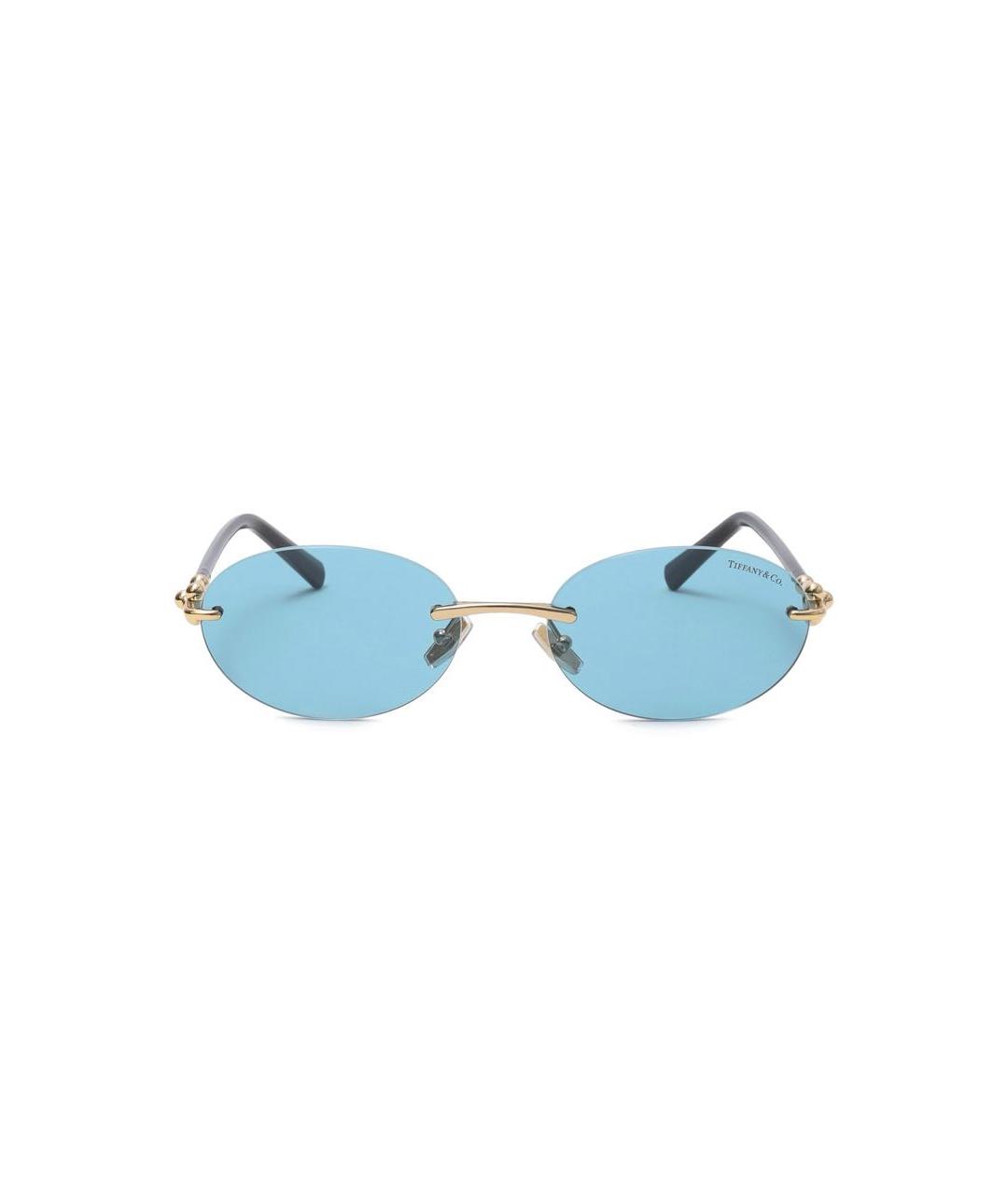 TIFFANY&CO Голубые металлические солнцезащитные очки, фото 1
