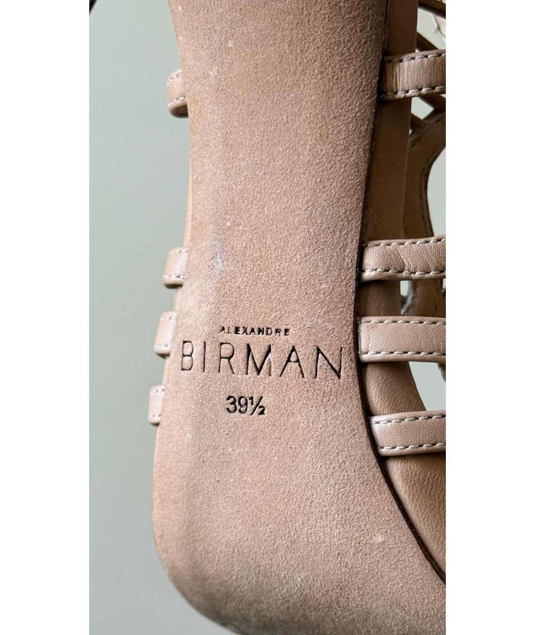 ALEXANDRE BIRMAN Бежевые кожаные босоножки, фото 9