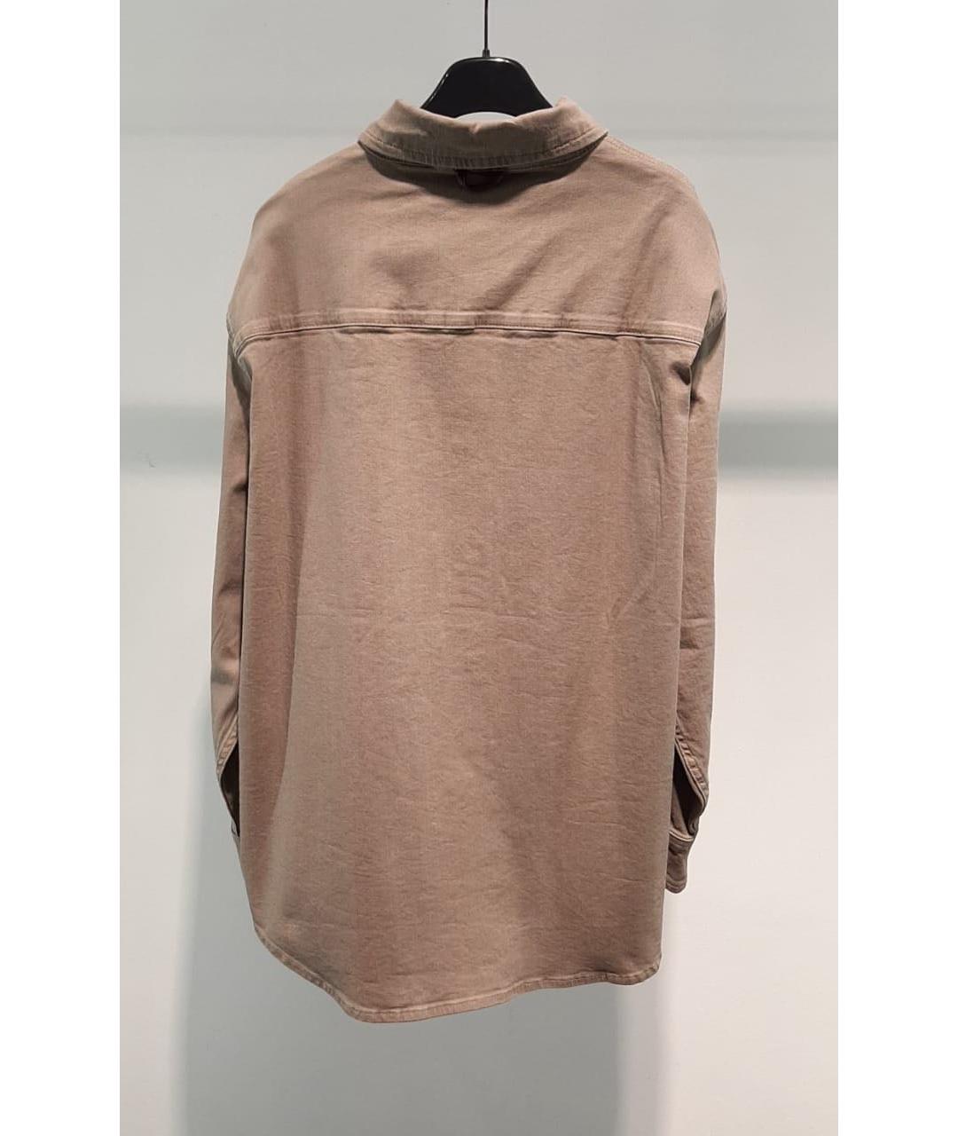 EMPORIO ARMANI Бежевая хлопковая рубашка, фото 2