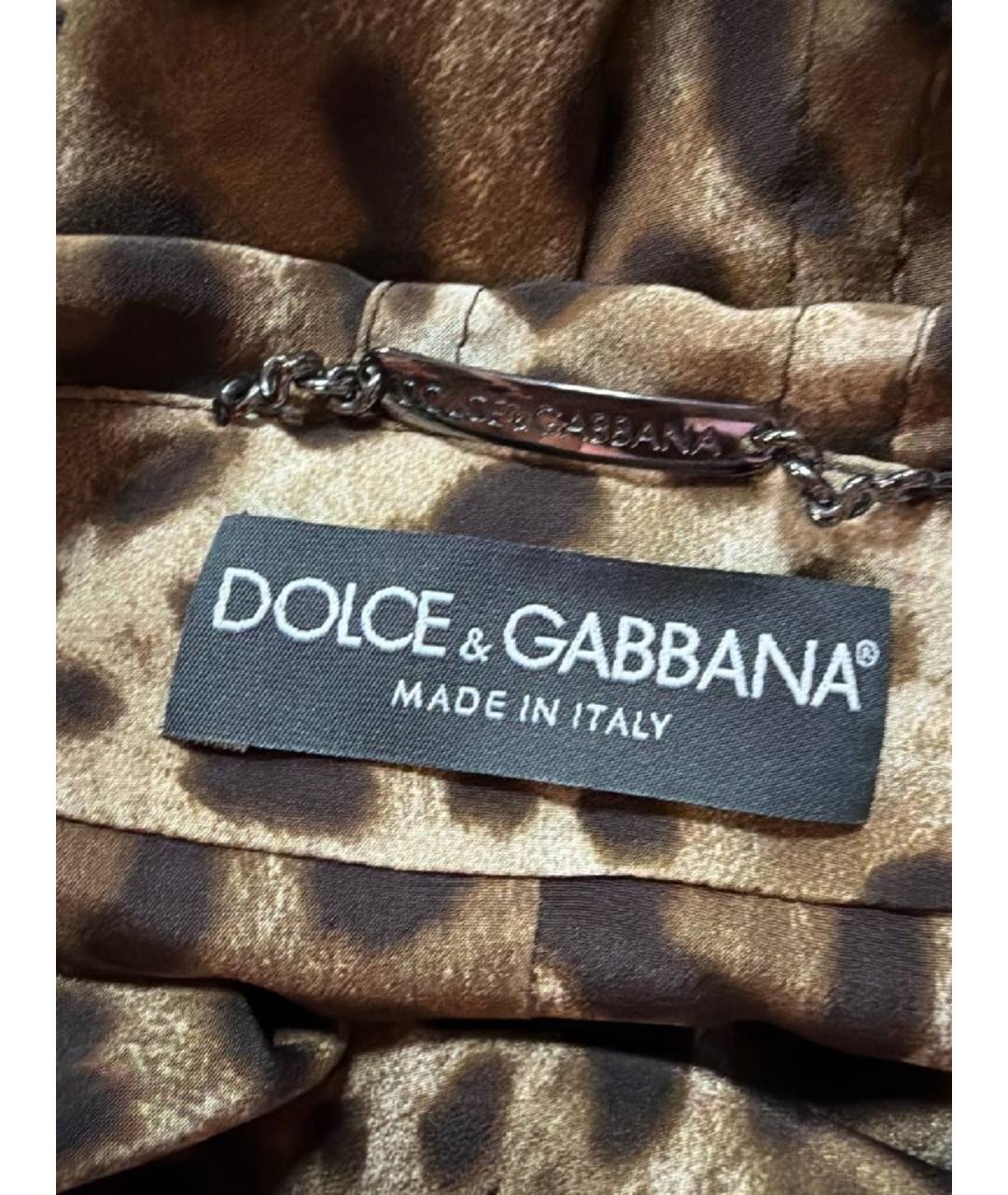 DOLCE&GABBANA Коричневый шелковый тренч/плащ, фото 3