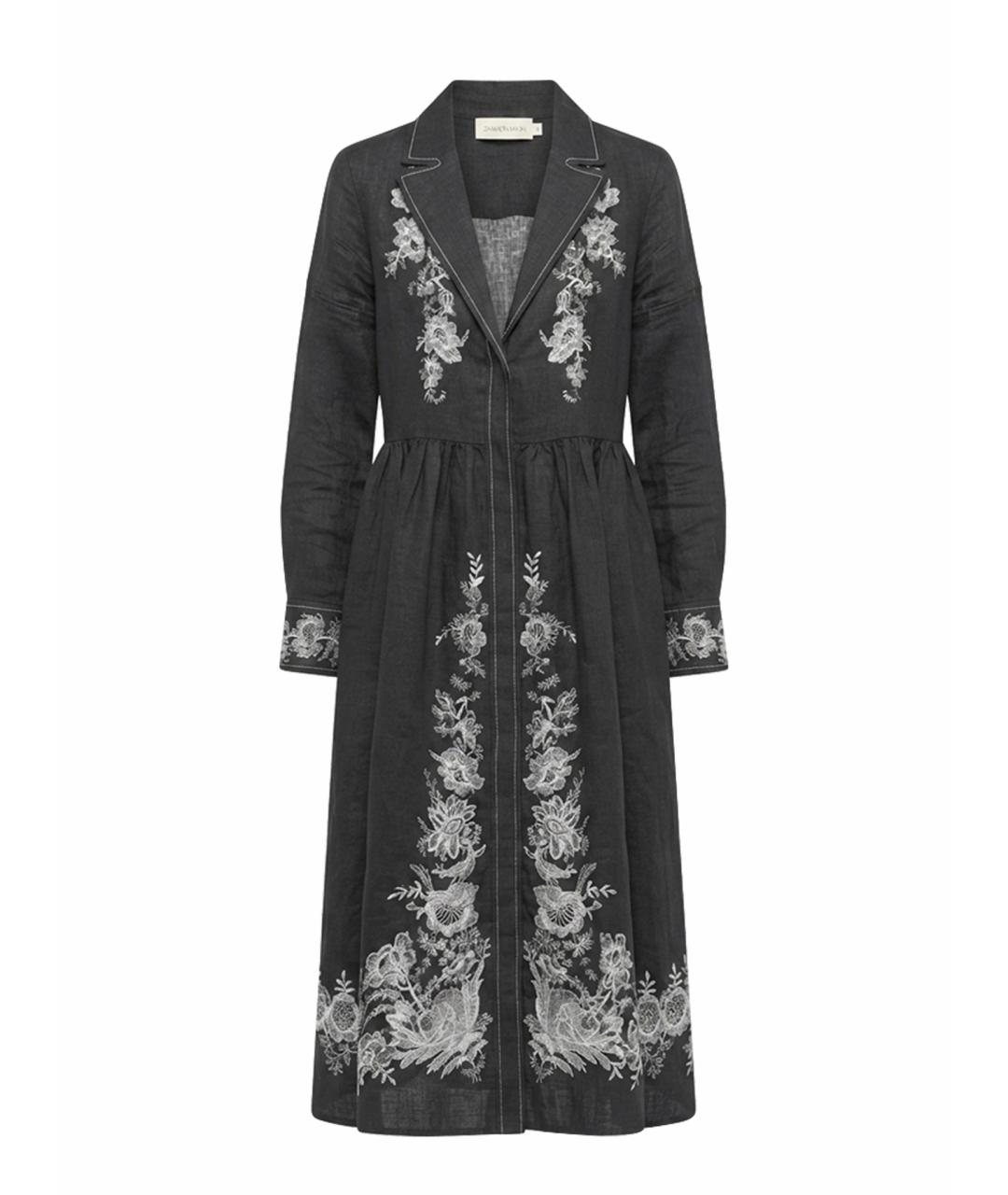 ZIMMERMANN Черное льняное платье, фото 1