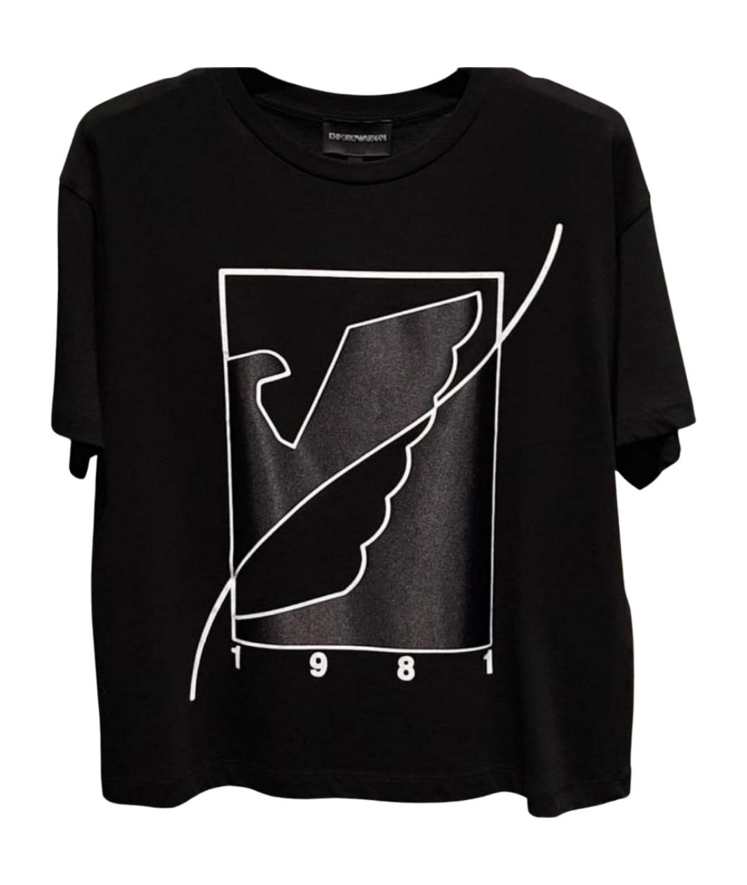 EMPORIO ARMANI Черная футболка, фото 1
