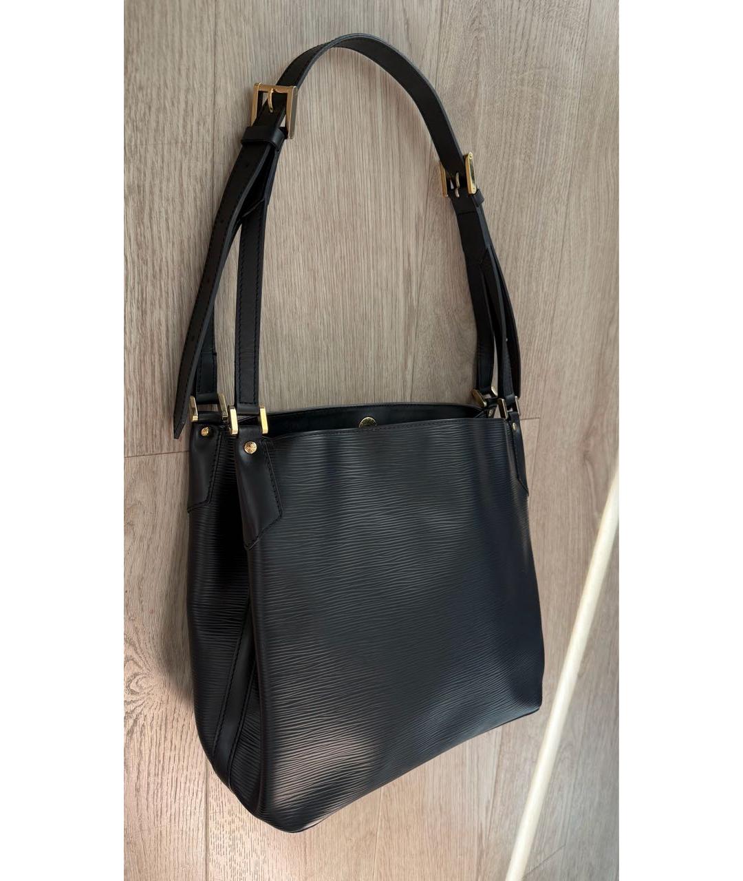 LOUIS VUITTON Черная кожаная сумка через плечо, фото 2