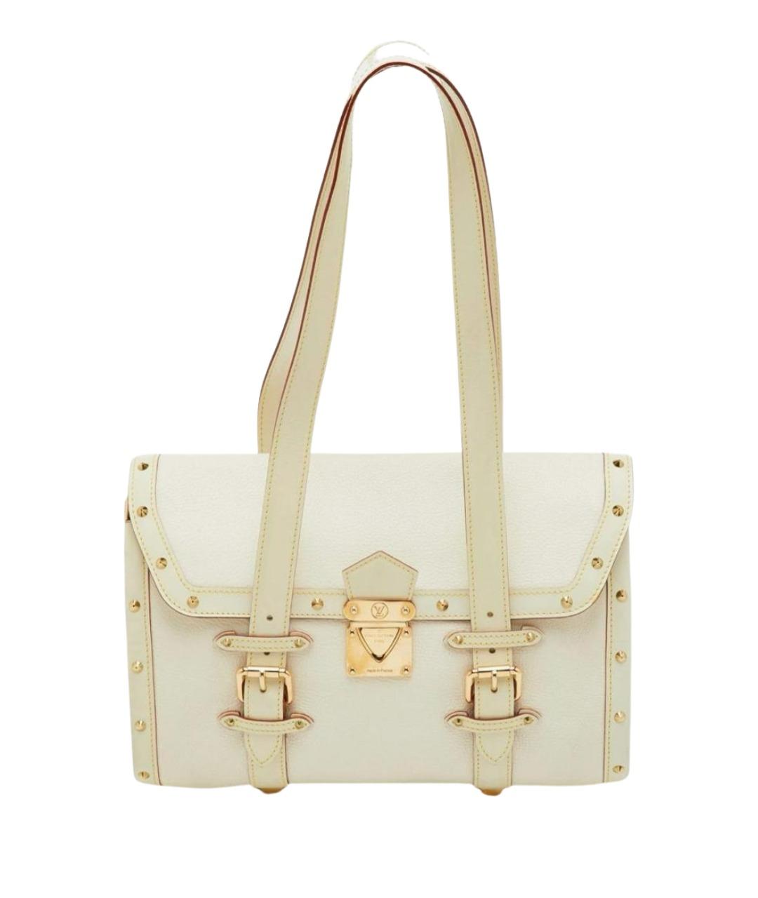 LOUIS VUITTON Бежевая кожаная сумка через плечо, фото 1