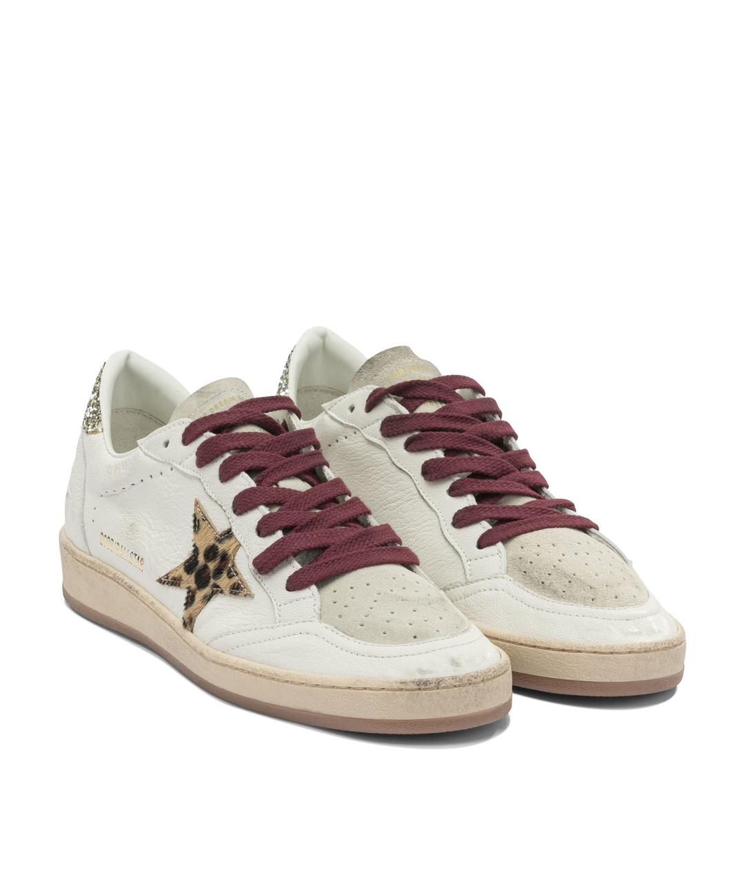 GOLDEN GOOSE Белые кожаные кеды, фото 2