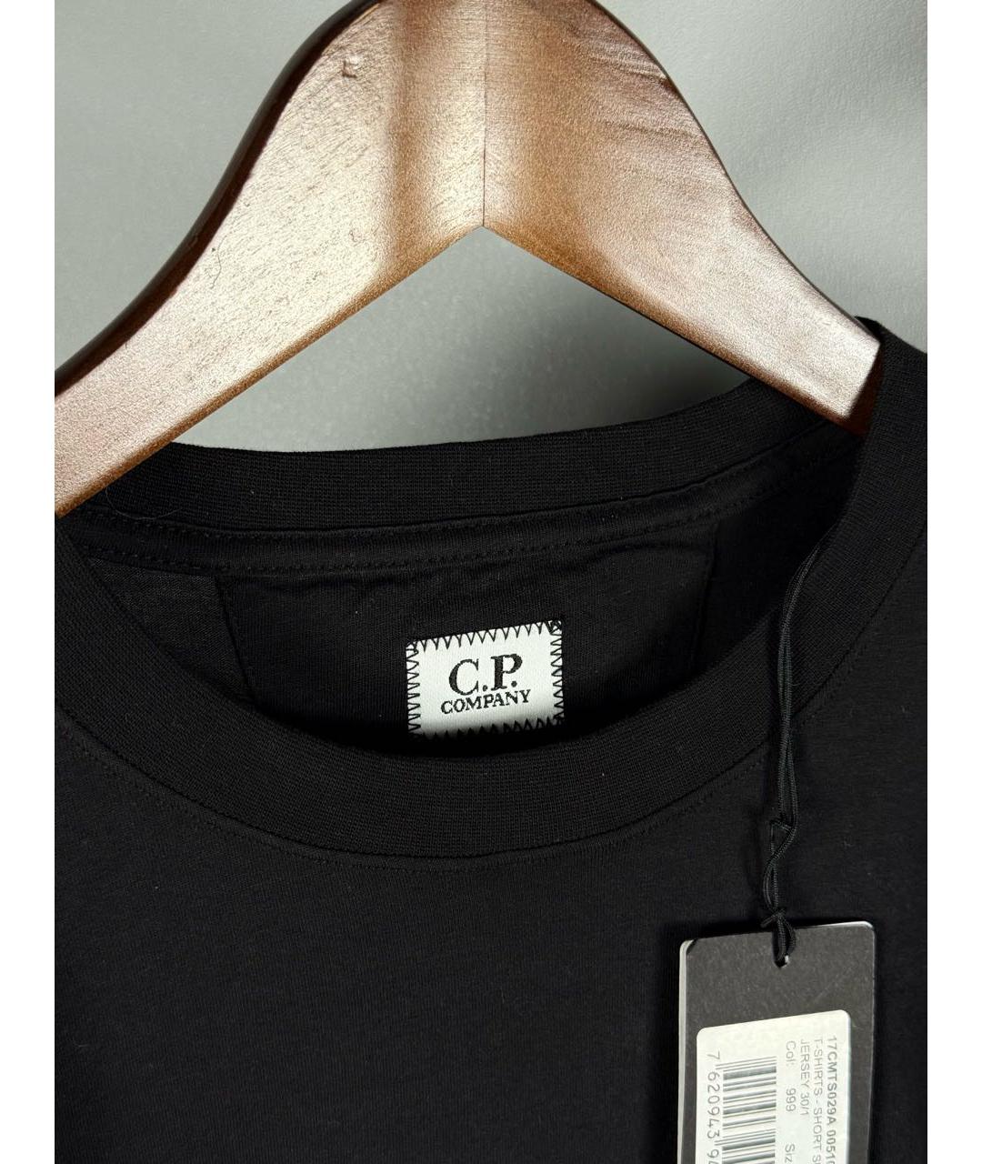CP COMPANY Черная хлопковая футболка, фото 4