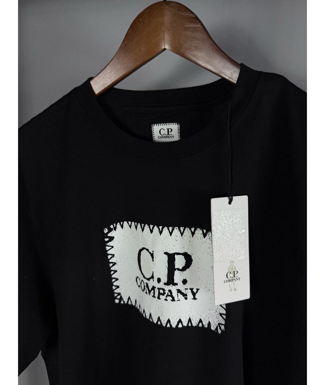 CP COMPANY Черная хлопковая футболка, фото 2
