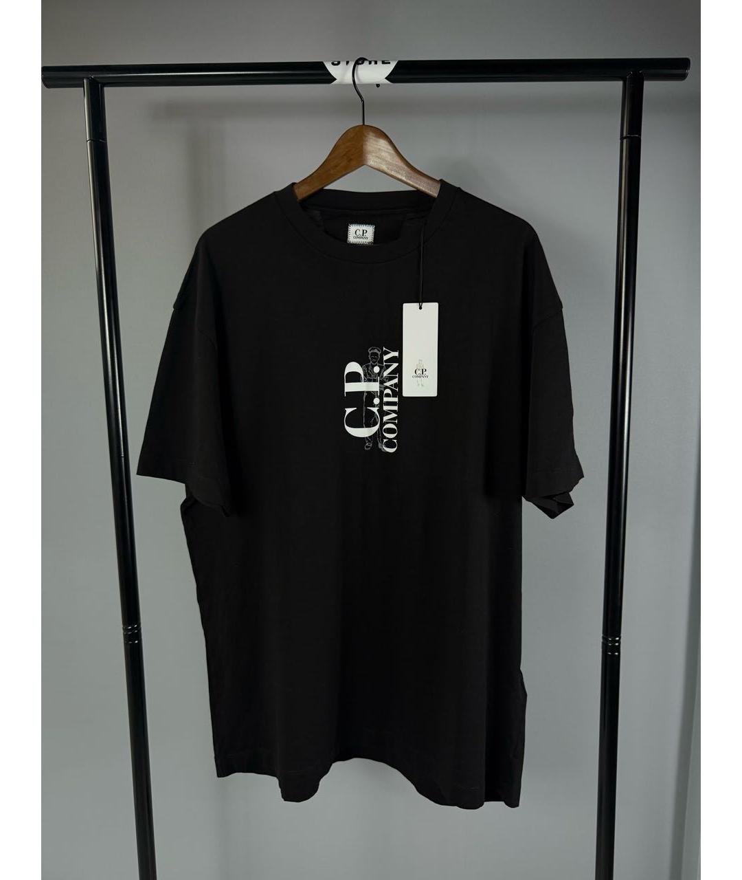 CP COMPANY Черная хлопковая футболка, фото 5