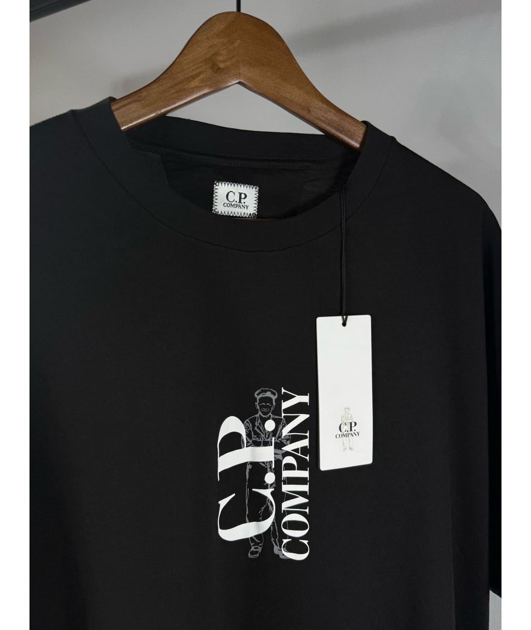 CP COMPANY Черная хлопковая футболка, фото 2
