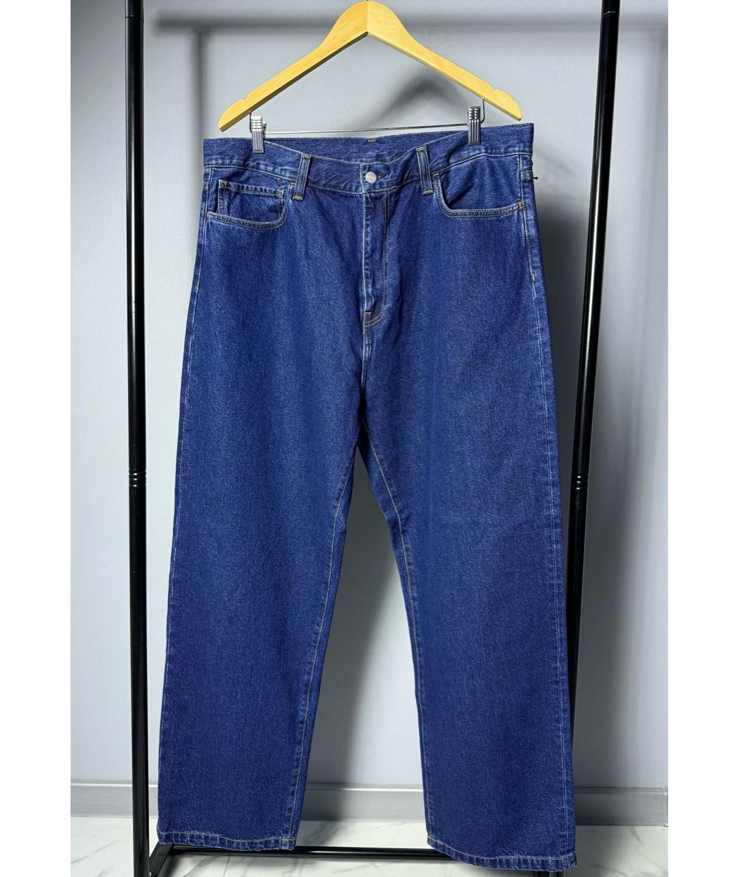 CARHARTT WIP Синие хлопковые прямые джинсы, фото 6