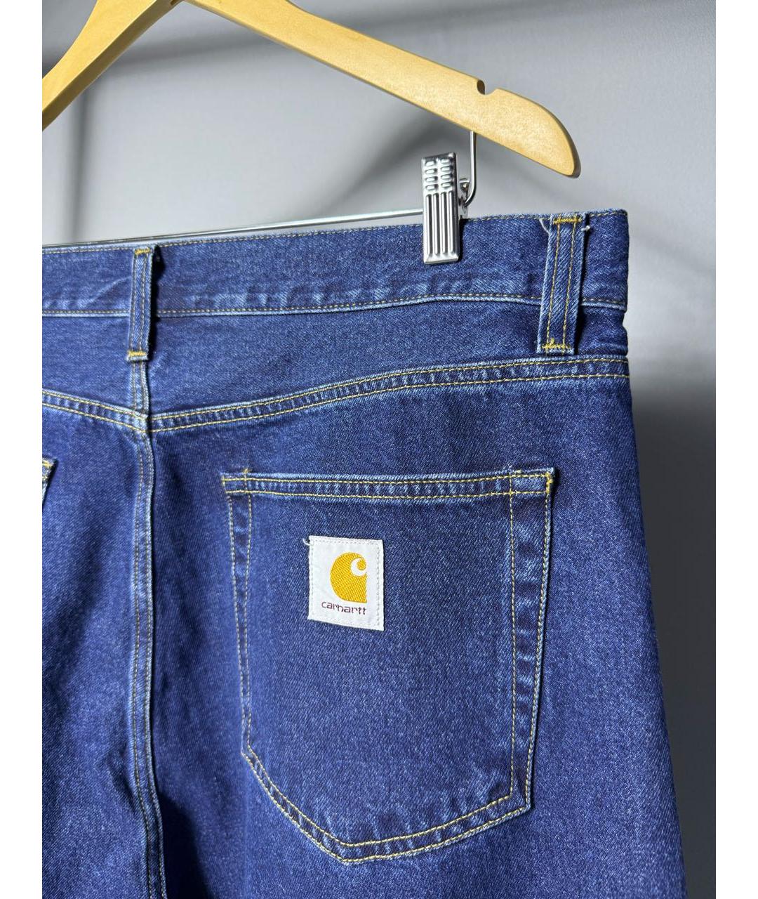 CARHARTT WIP Синие хлопковые прямые джинсы, фото 3