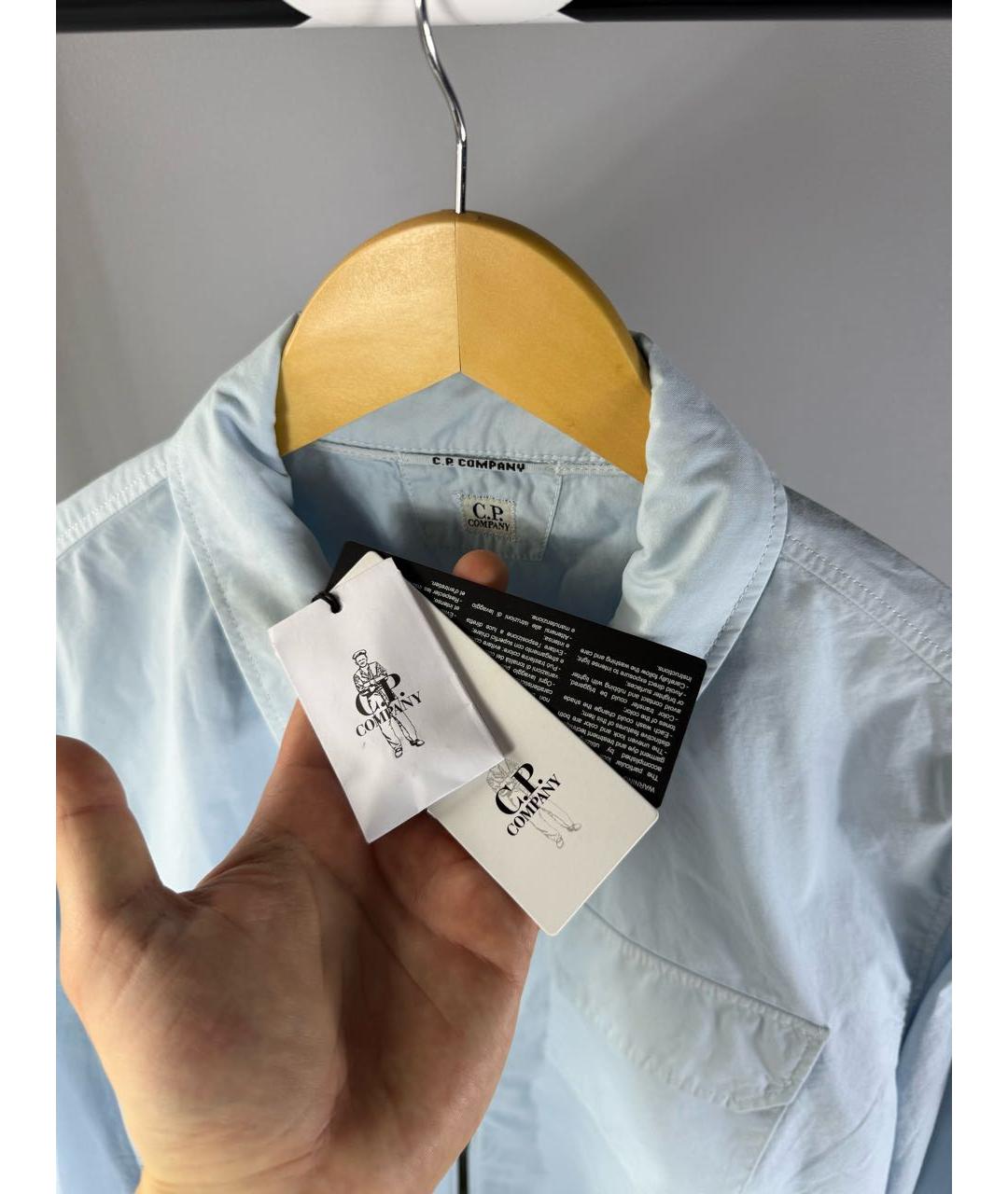CP COMPANY Голубая хлопковая куртка, фото 4
