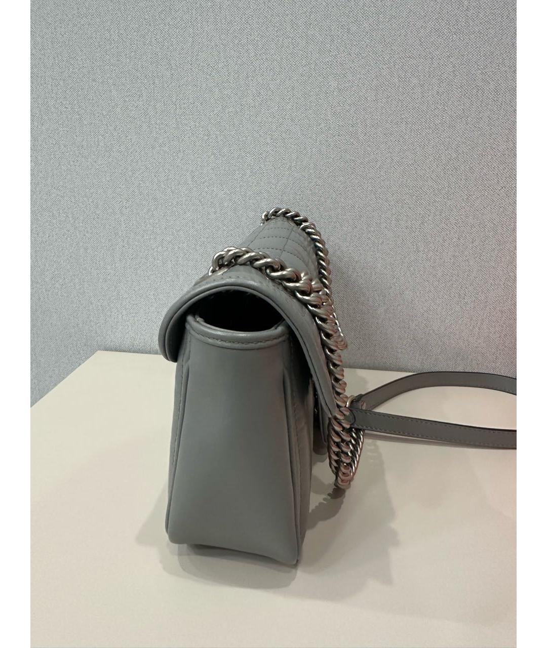 GUCCI Серая кожаная сумка через плечо, фото 2