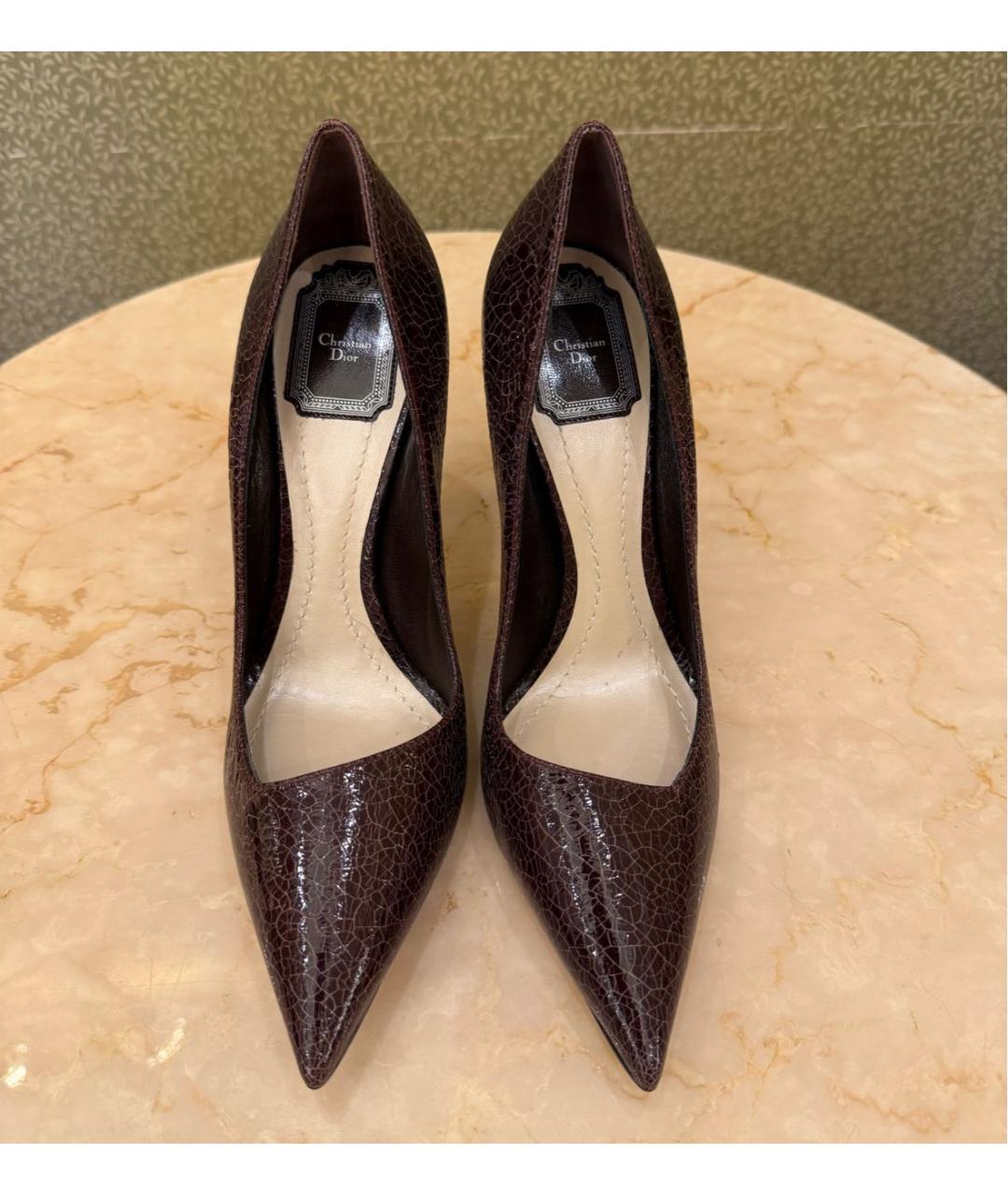 CHRISTIAN DIOR Фиолетовые туфли из лакированной кожи, фото 2