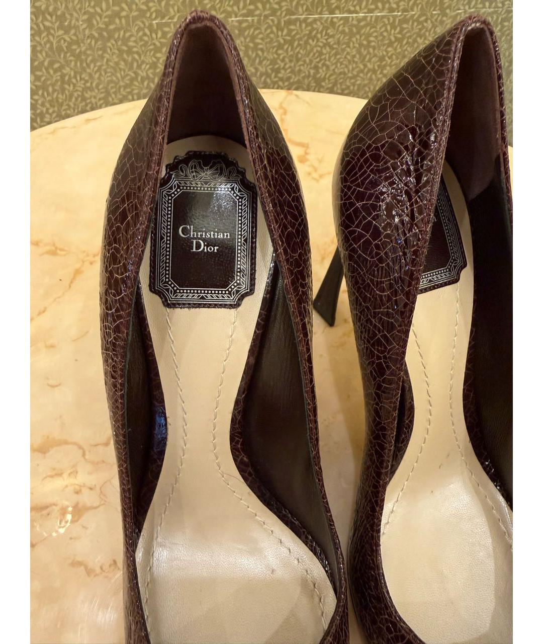 CHRISTIAN DIOR Фиолетовые туфли из лакированной кожи, фото 3