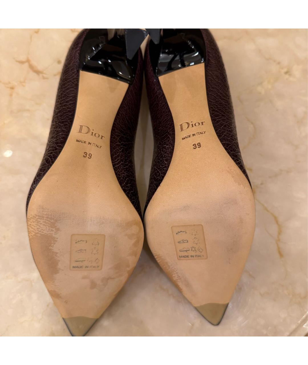 CHRISTIAN DIOR Фиолетовые туфли из лакированной кожи, фото 5