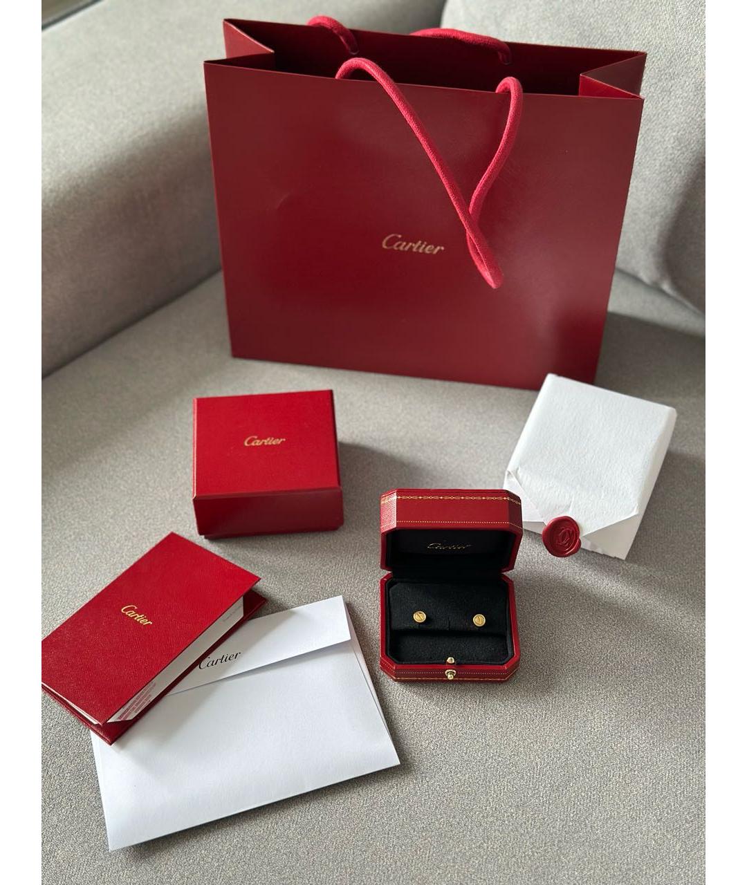 CARTIER Золотые серьги из желтого золота, фото 2