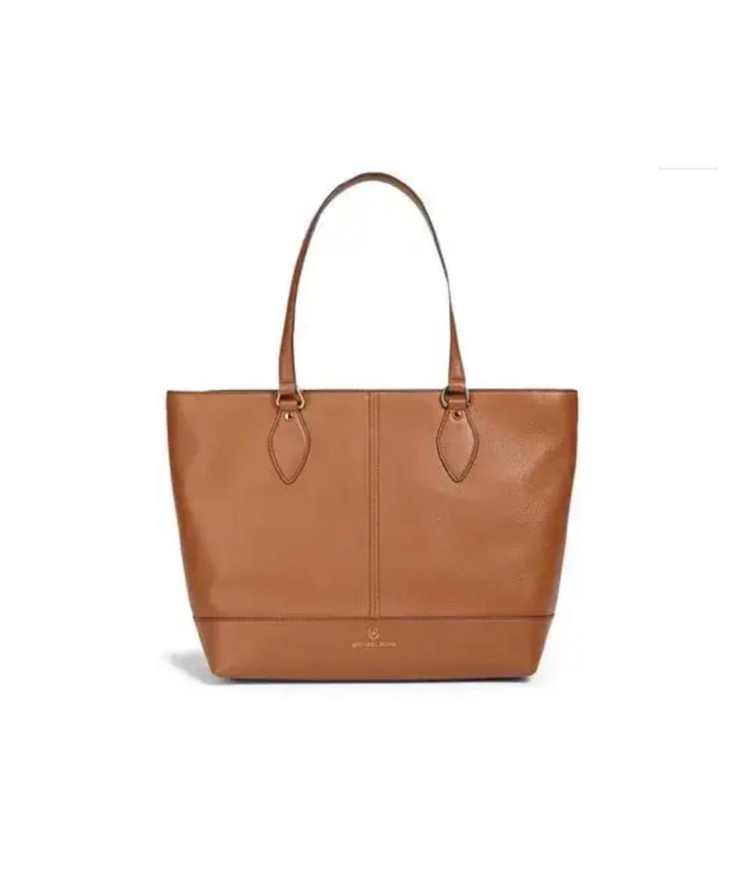 MICHAEL MICHAEL KORS Коричневая кожаная сумка тоут, фото 9
