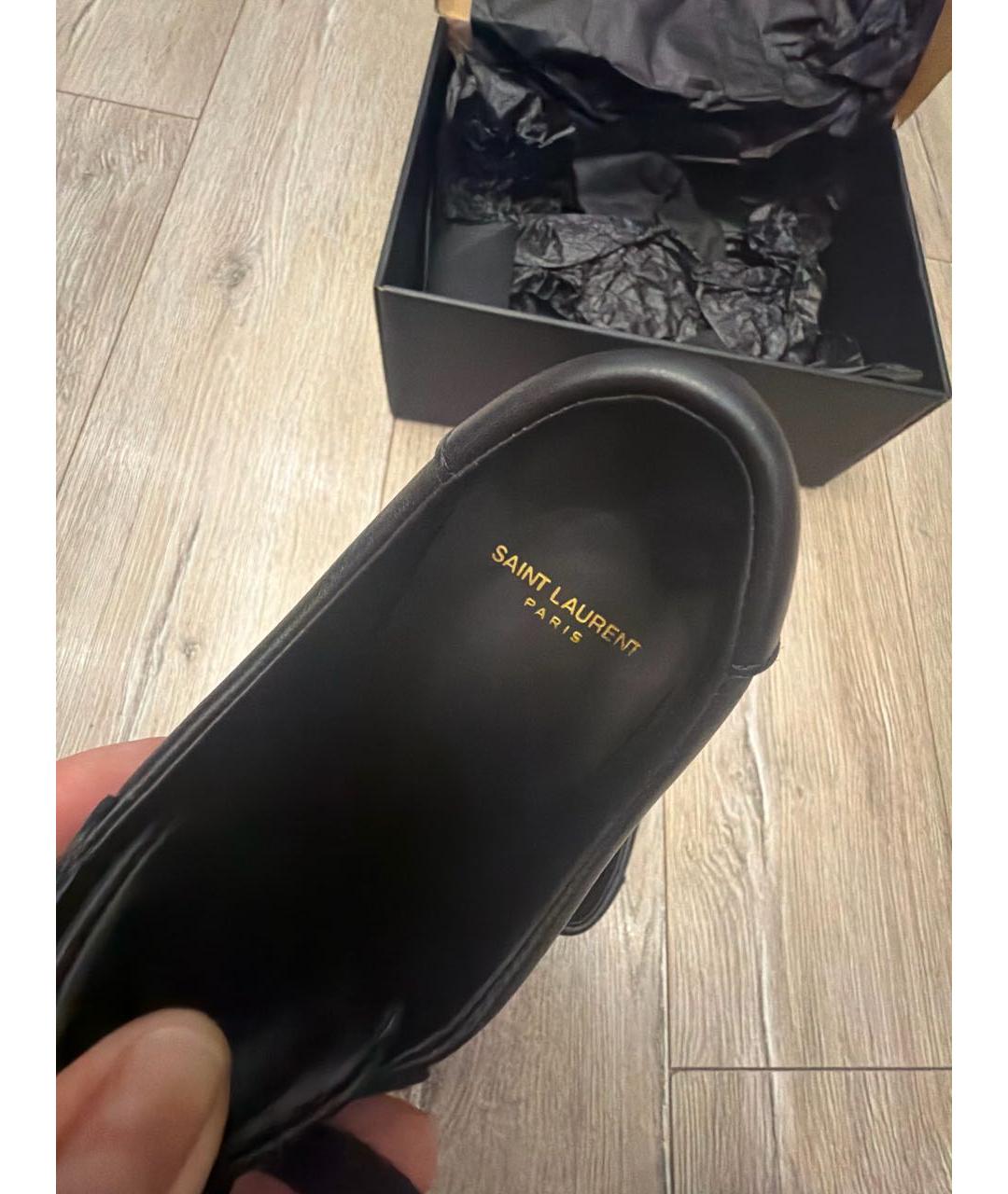 SAINT LAURENT Черные кожаные кеды, фото 6