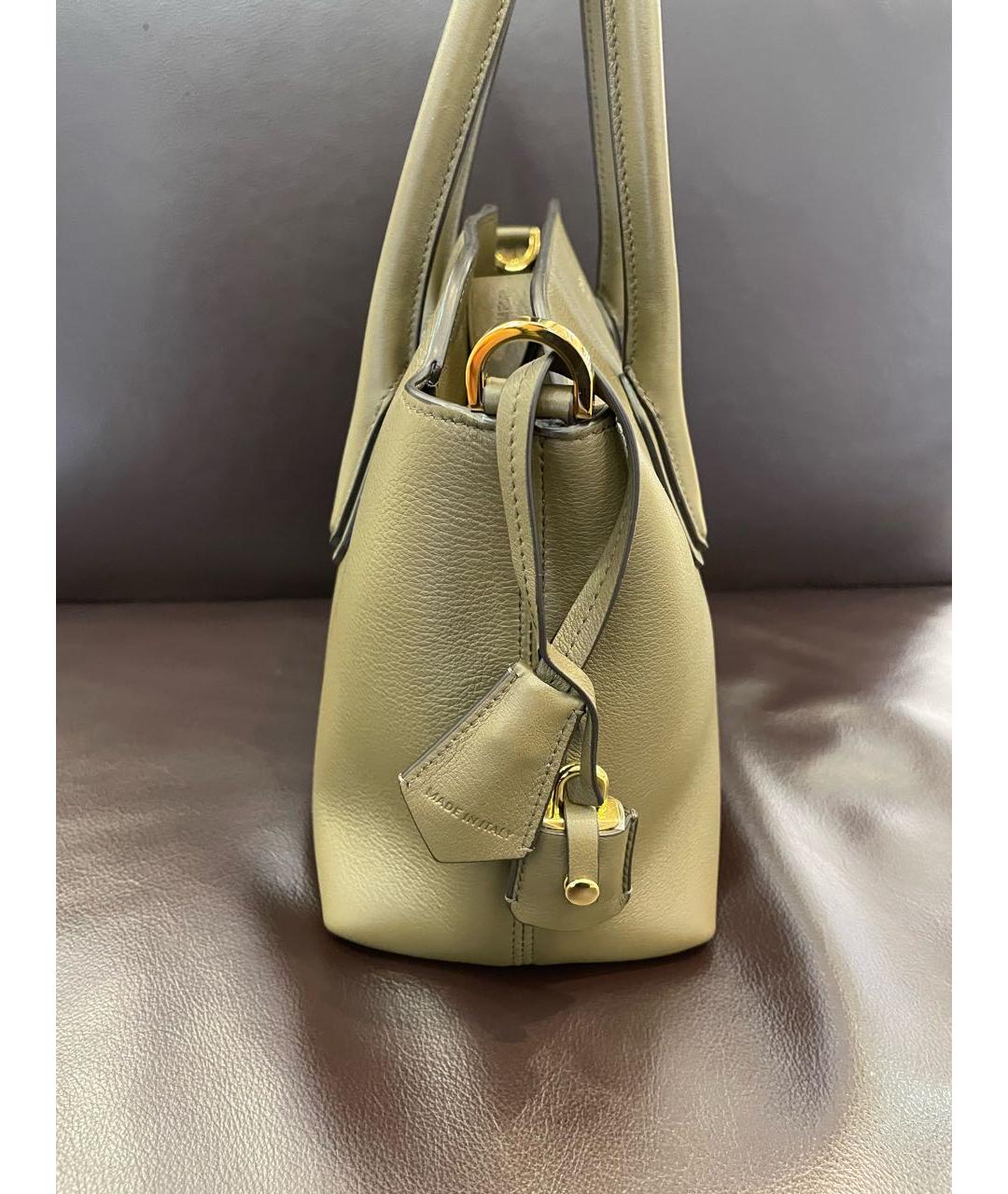 TOM FORD Хаки кожаная сумка тоут, фото 2