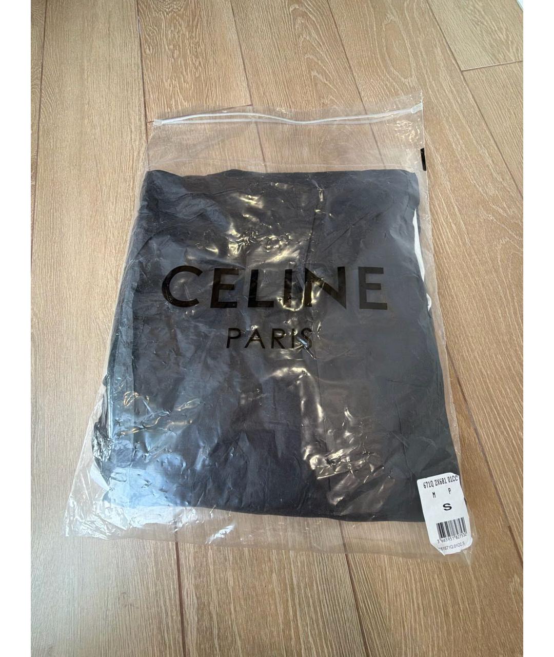 CELINE Белая хлопковая футболка, фото 7